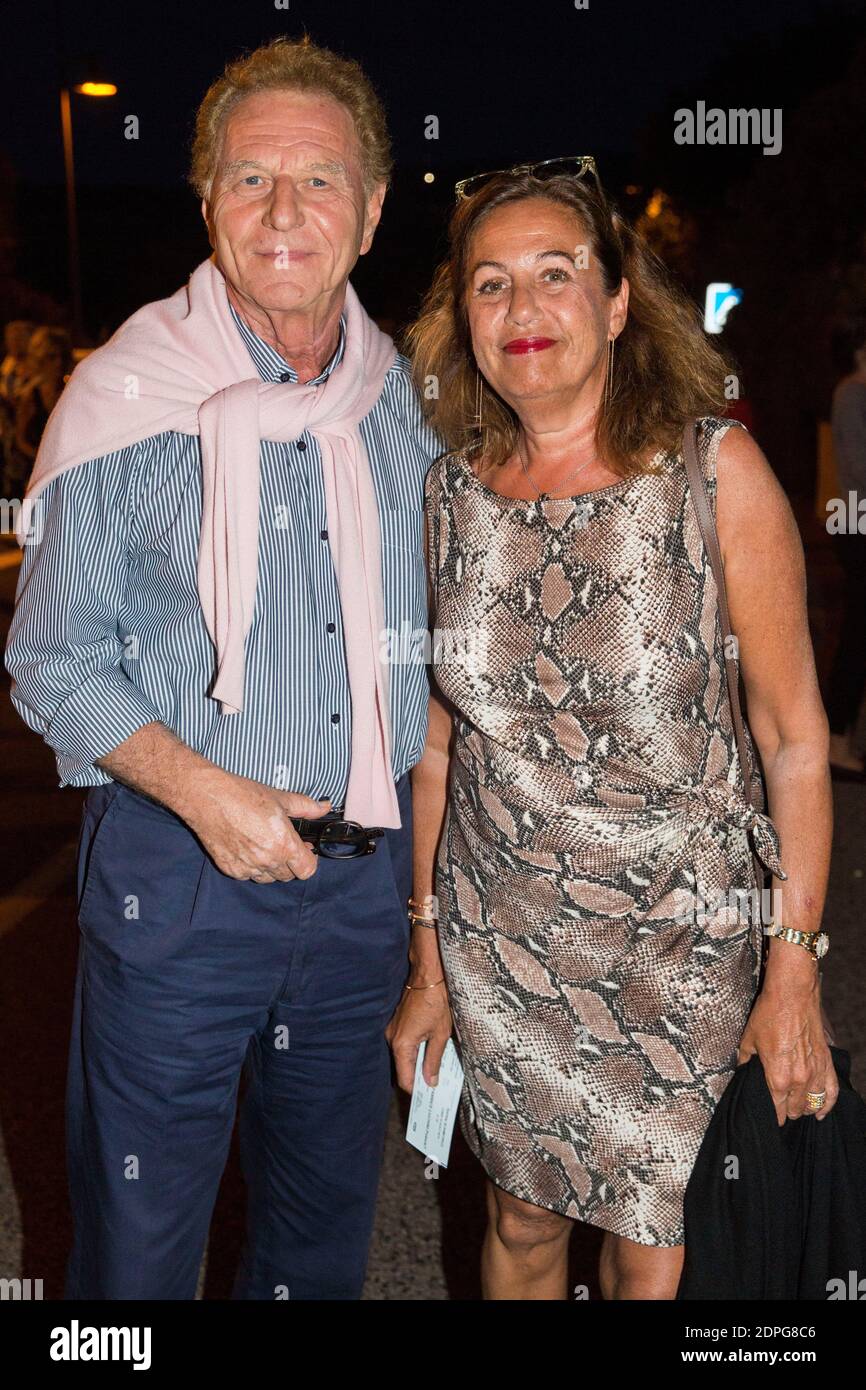 Director of Newspaper 'Var Matin' Robert Namias and his wife Anne Barrere attending 'Fabrice Luchini - Poesie ?' show during the 31st Ramatuelle Festival in Ramatuelle, France, on August 10, 2015. Photo by Cyril Bruneau/Festival de Ramatuelle/ABACAPRESS.COM Stock Photo