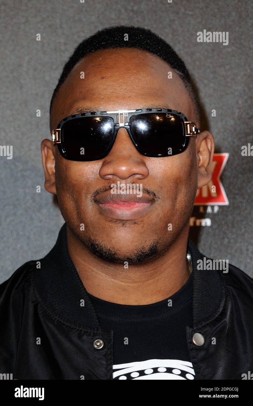 Mokobe attending the Straight Outta Compton French premiere held at UGC ...