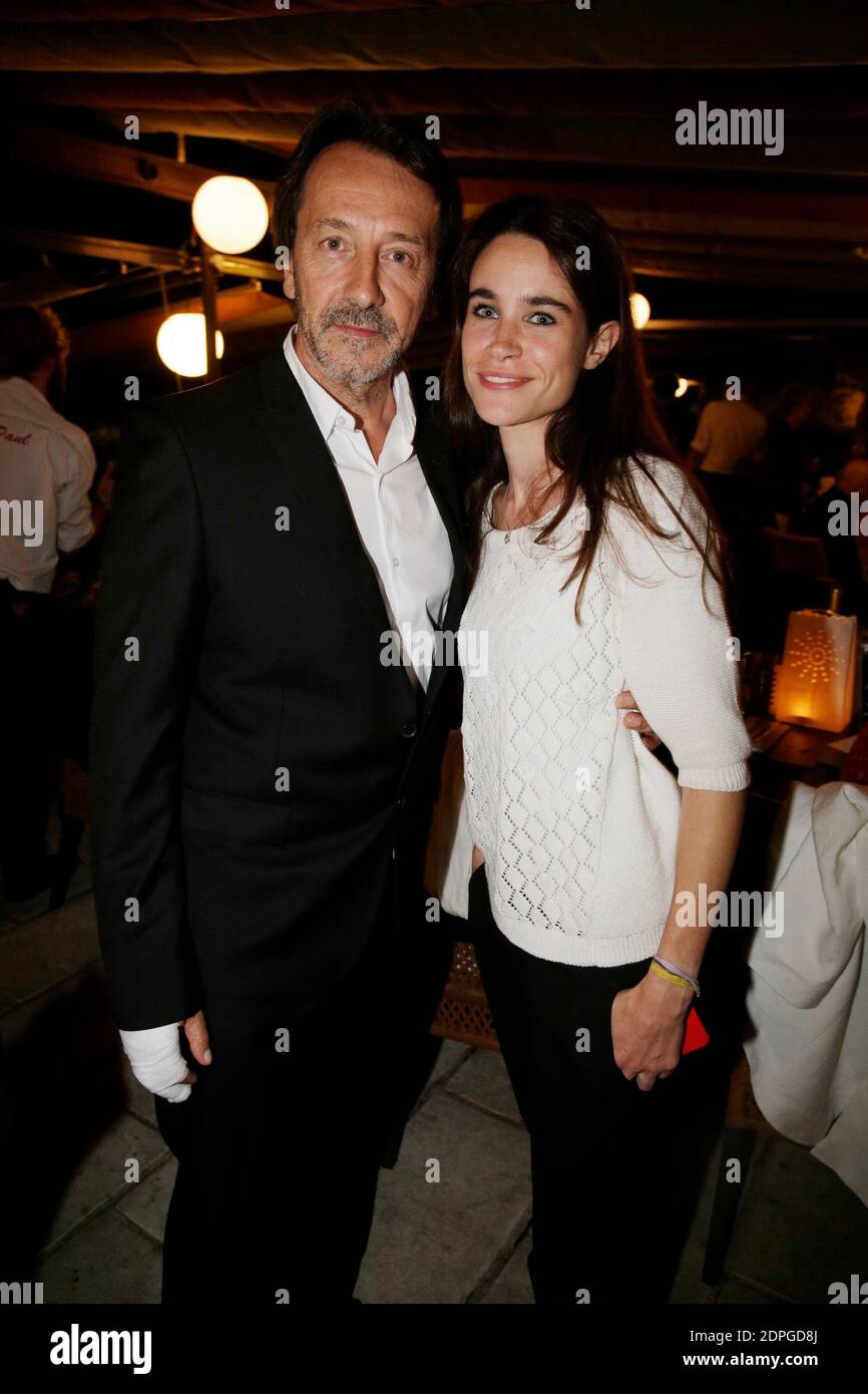 EXCLUSIVE. Jean-Hugues Anglade and his wife Charlotte Leloup attending the  opening party of the 8th Angouleme Film Festival, in Angouleme, France on  August 25, 2015. Photo by Jerome Domine/ABACAPRESS.COM Stock Photo -