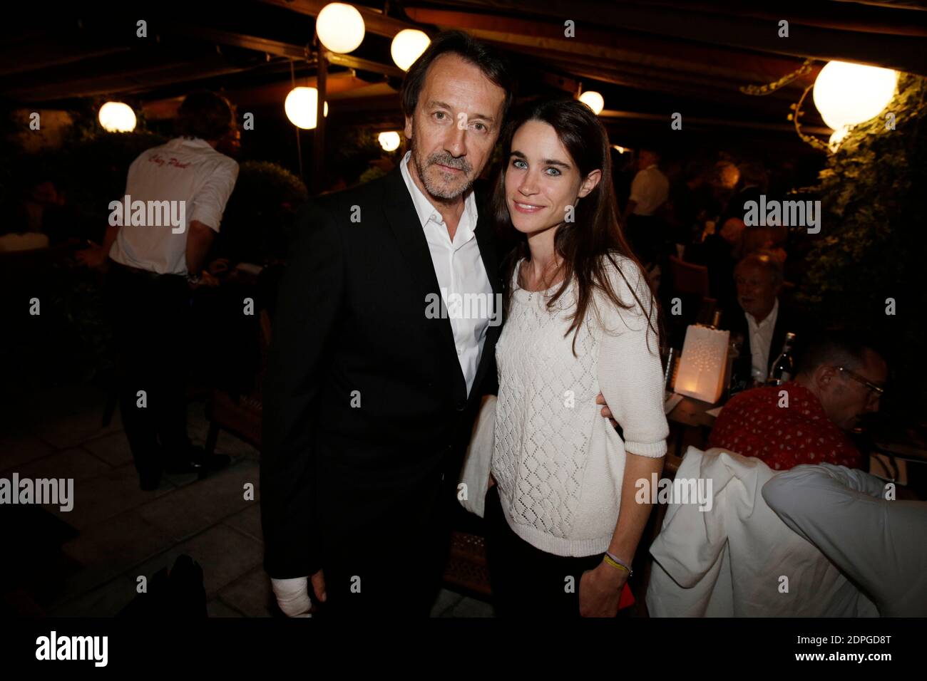 EXCLUSIVE. Jean-Hugues Anglade and his wife Charlotte Leloup attending the  opening party of the 8th Angouleme Film Festival, in Angouleme, France on  August 25, 2015. Photo by Jerome Domine/ABACAPRESS.COM Stock Photo -