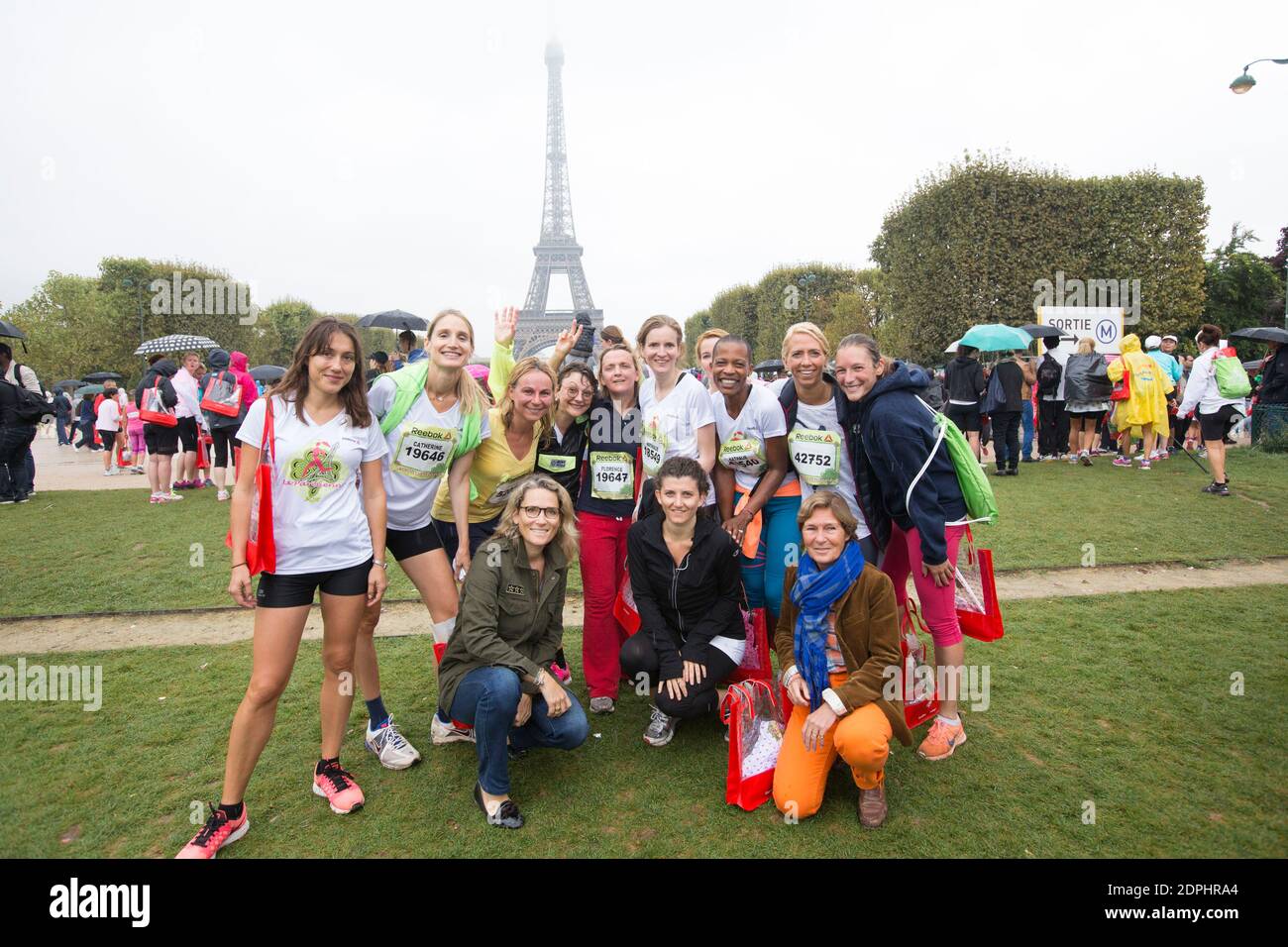 Nathalie Kosciusko Morizet (aka NKM) pictured after running La Parisienne  (a 7 kilometers run for women through Paris streets) on september 13, 2015,  in Paris, France. NKM has been running surrounded by