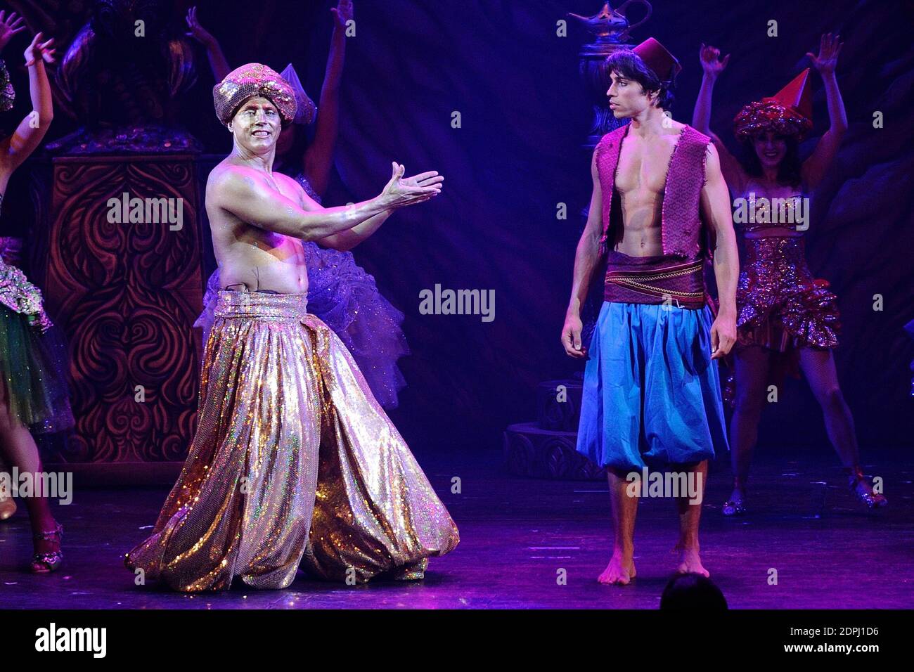 Cast of 'Aladin, Faites un Voeu' performing for the showcase preview