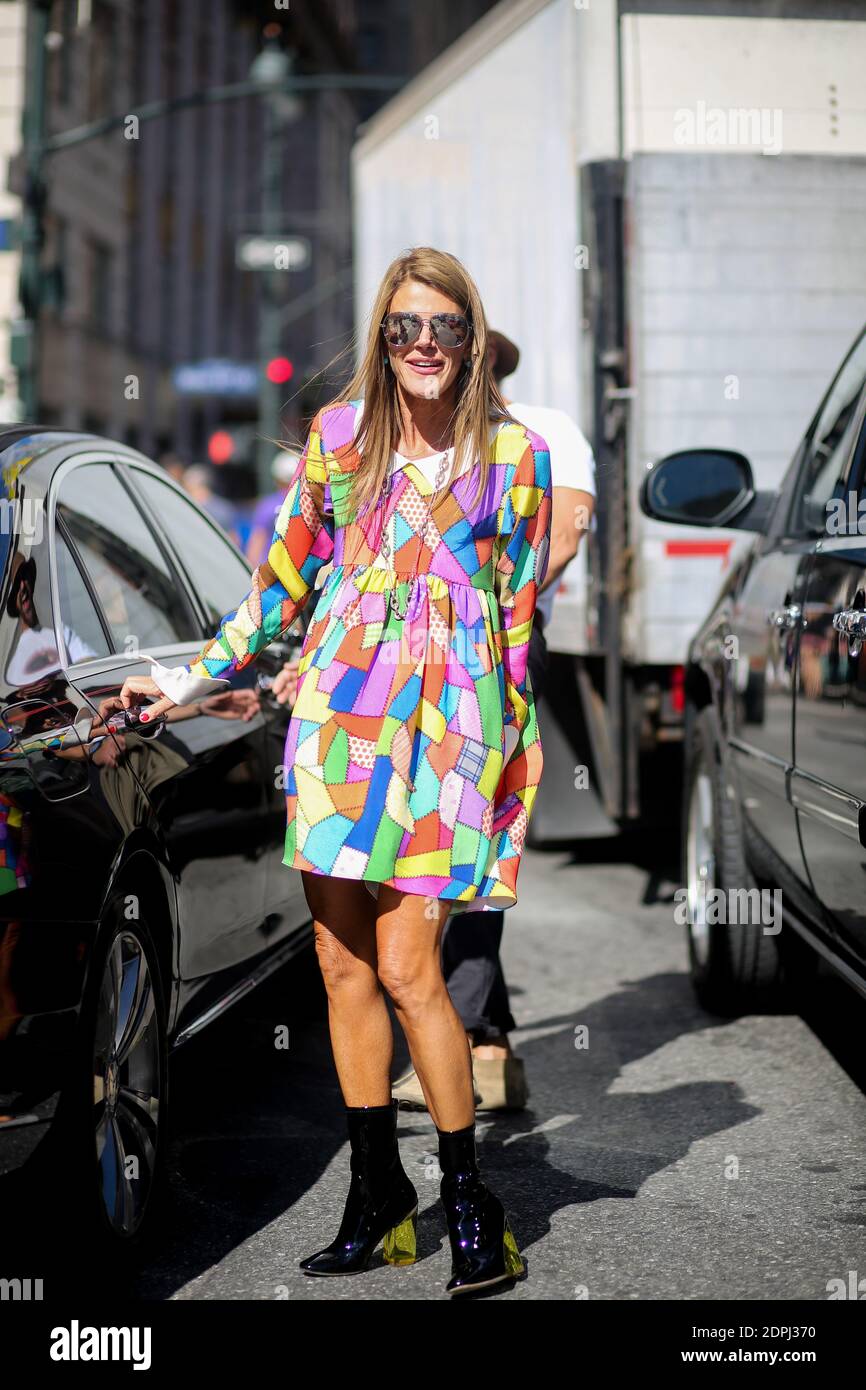 Street style, Anna Dello Russo arriving at Jeremy Scott Spring Summer