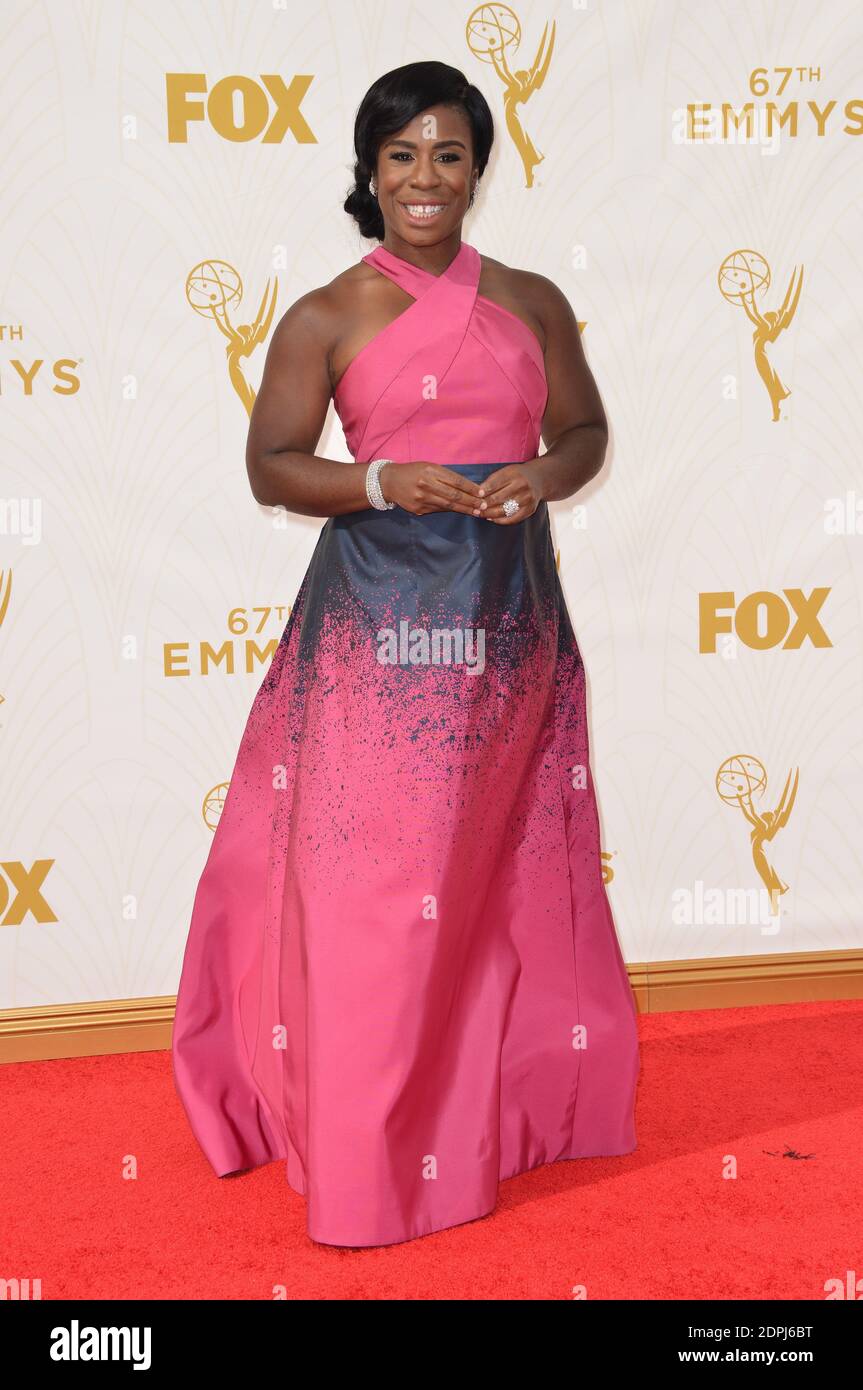 Uzo Aduba attends the 67th Emmy Awards at the Microsoft Theatre on