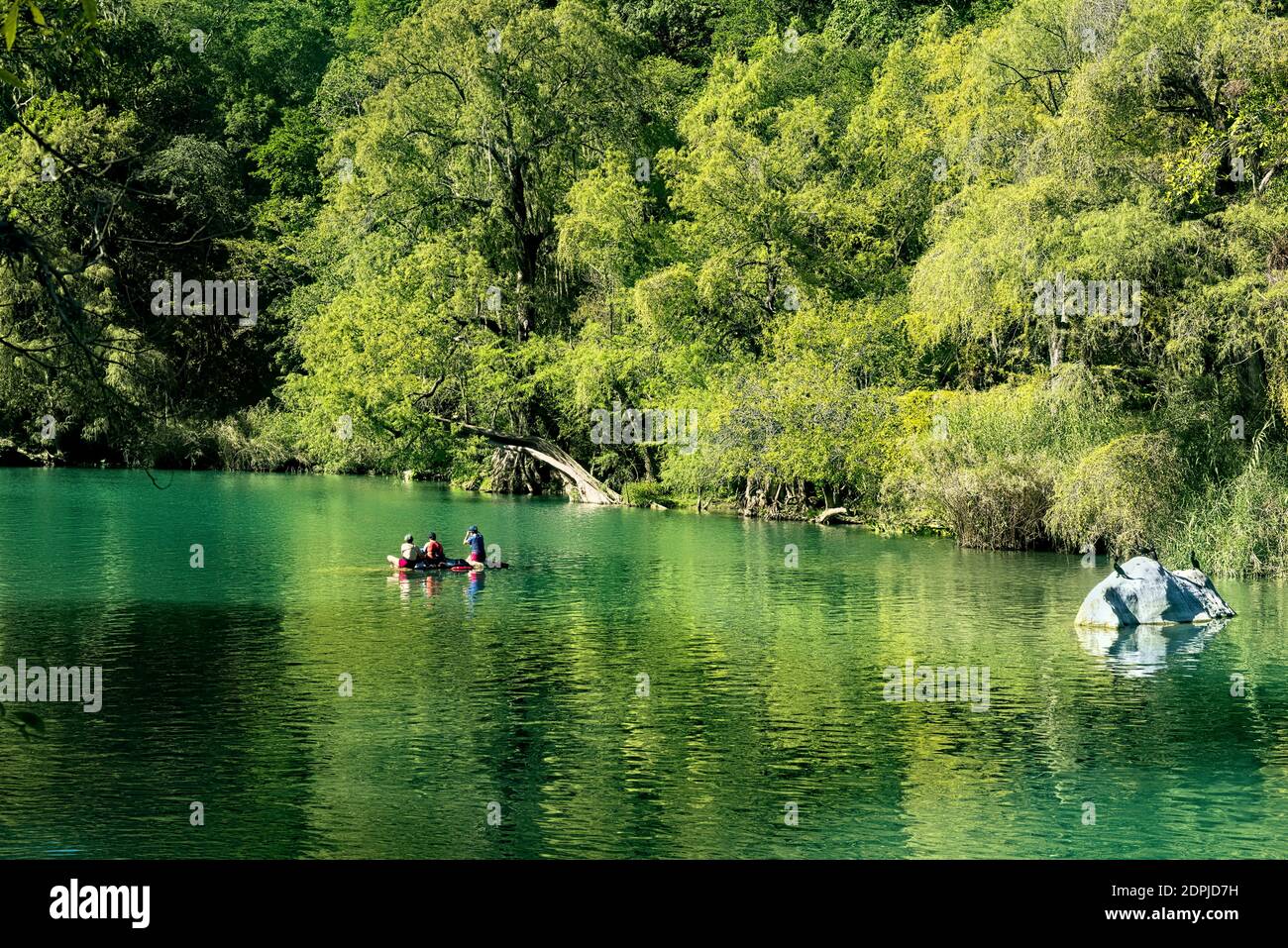 A hidden escape in the Micos River, Huasteca Potosina, Ciudad Valle, San Luis Potosi, Mexico Stock Photo