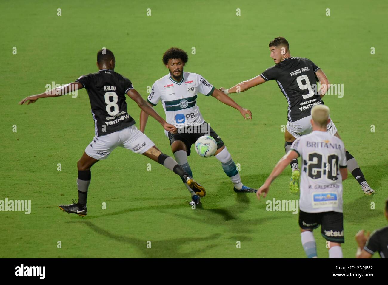 Curitiba, Brazil. 19th Dec, 2020. Kalou, Sabino, Pedro Raul and Matheus Galdezani during Coritiba and Botafogo. Match valid for the 26th round of the Brazilian Championship 2020. Major Antônio Couto Pereira Stadium. Curitiba, PR. Credit: Reinaldo Reginato/FotoArena/Alamy Live News Stock Photo