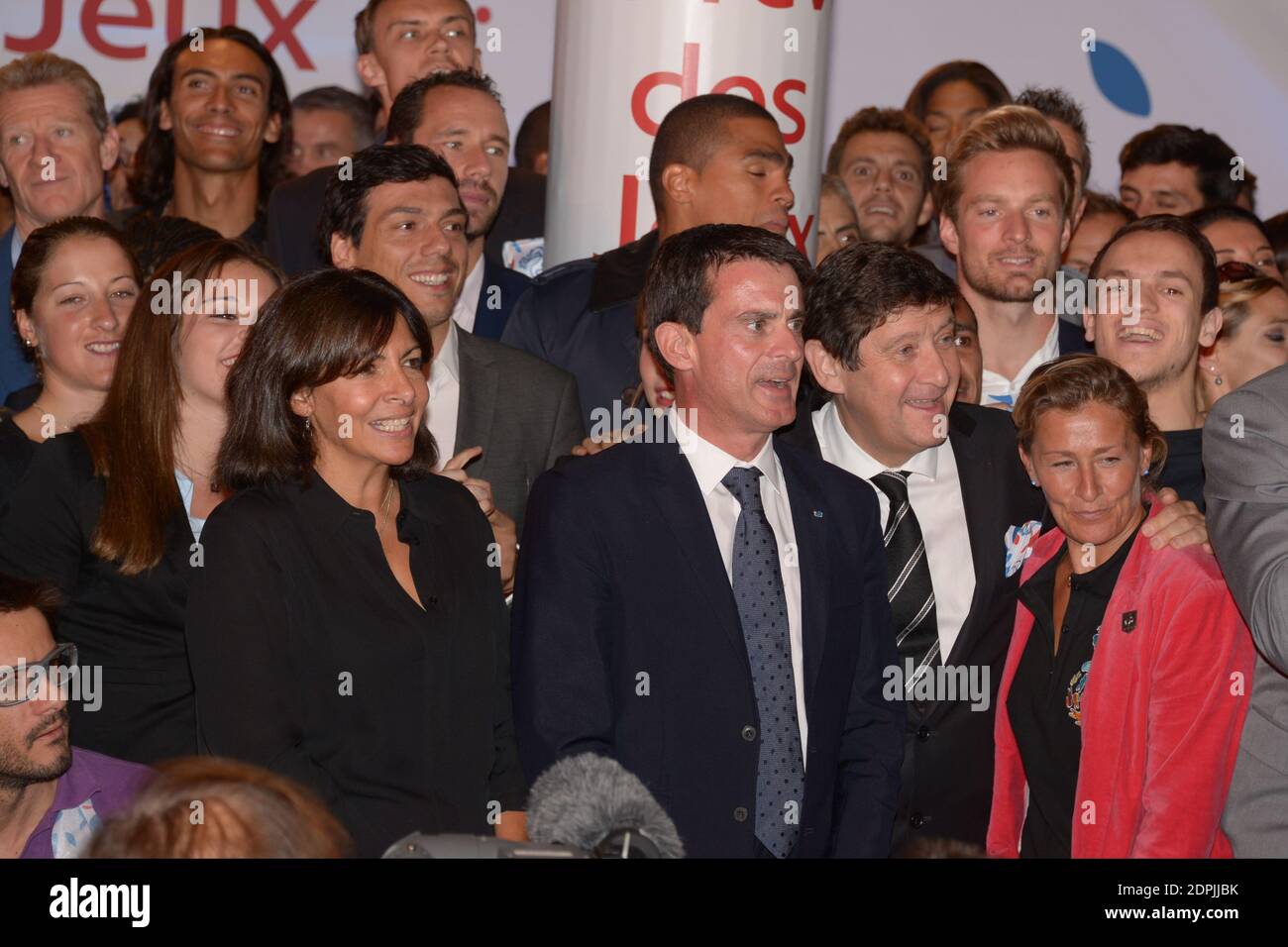 Anne Hidalgo and Prime Minister Manuel Valls attending the 'Je Reve Des