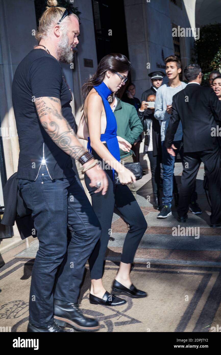 George Jenner Kendall Jenner leaving the hotel George V in Paris, France on September ...