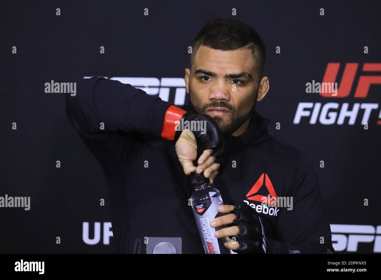 December 19, 2020: Las Vegas, NV - December 19: Deron Winn interacts with media after the UFC Vegas 17 event at UFC Apex on December 19, 2020 in Las Vegas, Nevada, United States. Credit: Diego Ribas/PX Imagens/ZUMA Wire/Alamy Live News Stock Photo