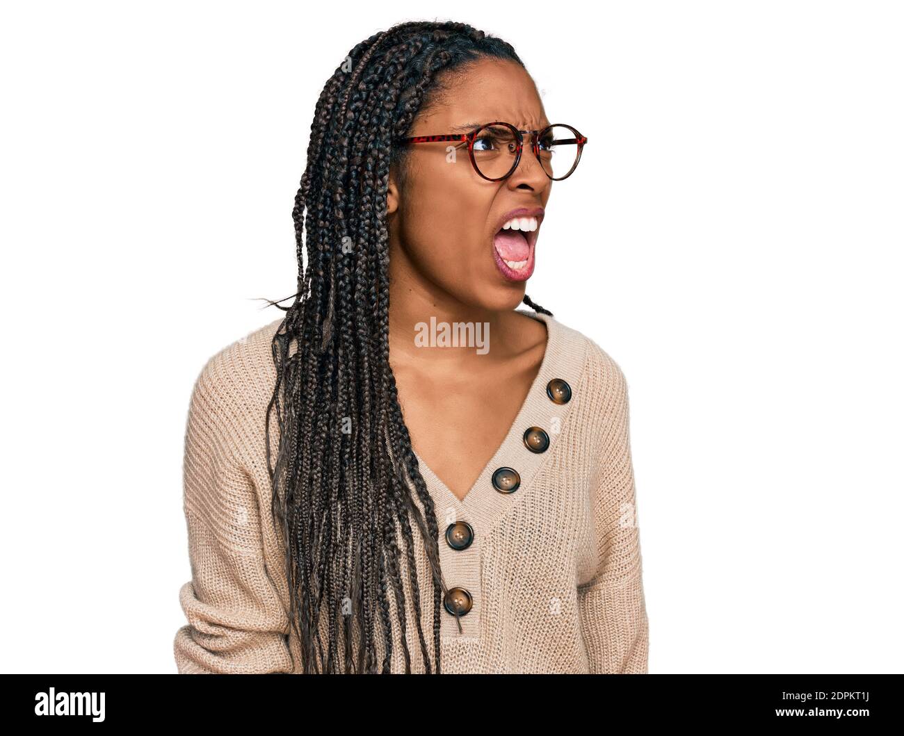African american woman wearing casual clothes angry and mad screaming ...