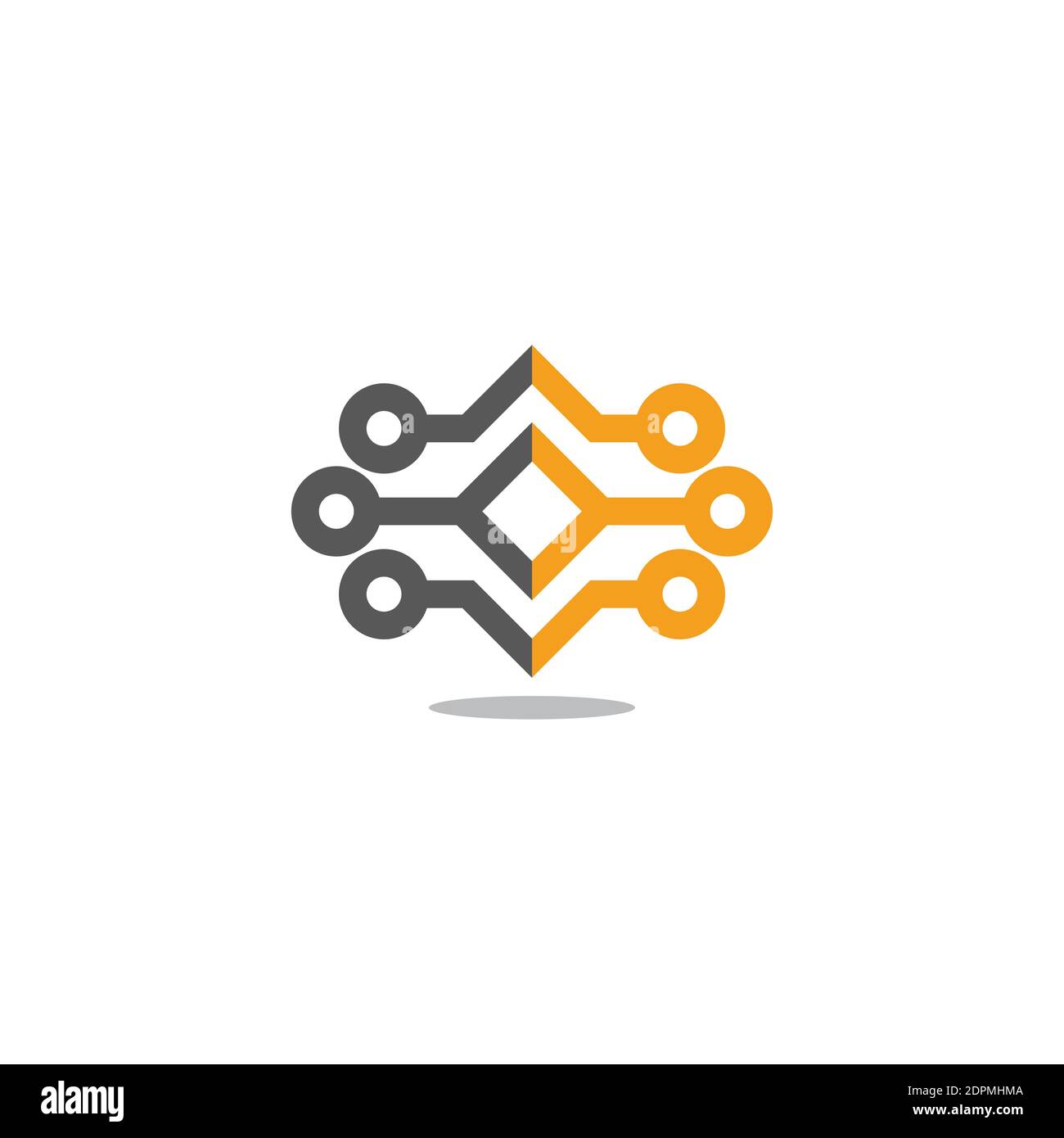 vector of electronic circuit connection symbol logo Stock Vector Image