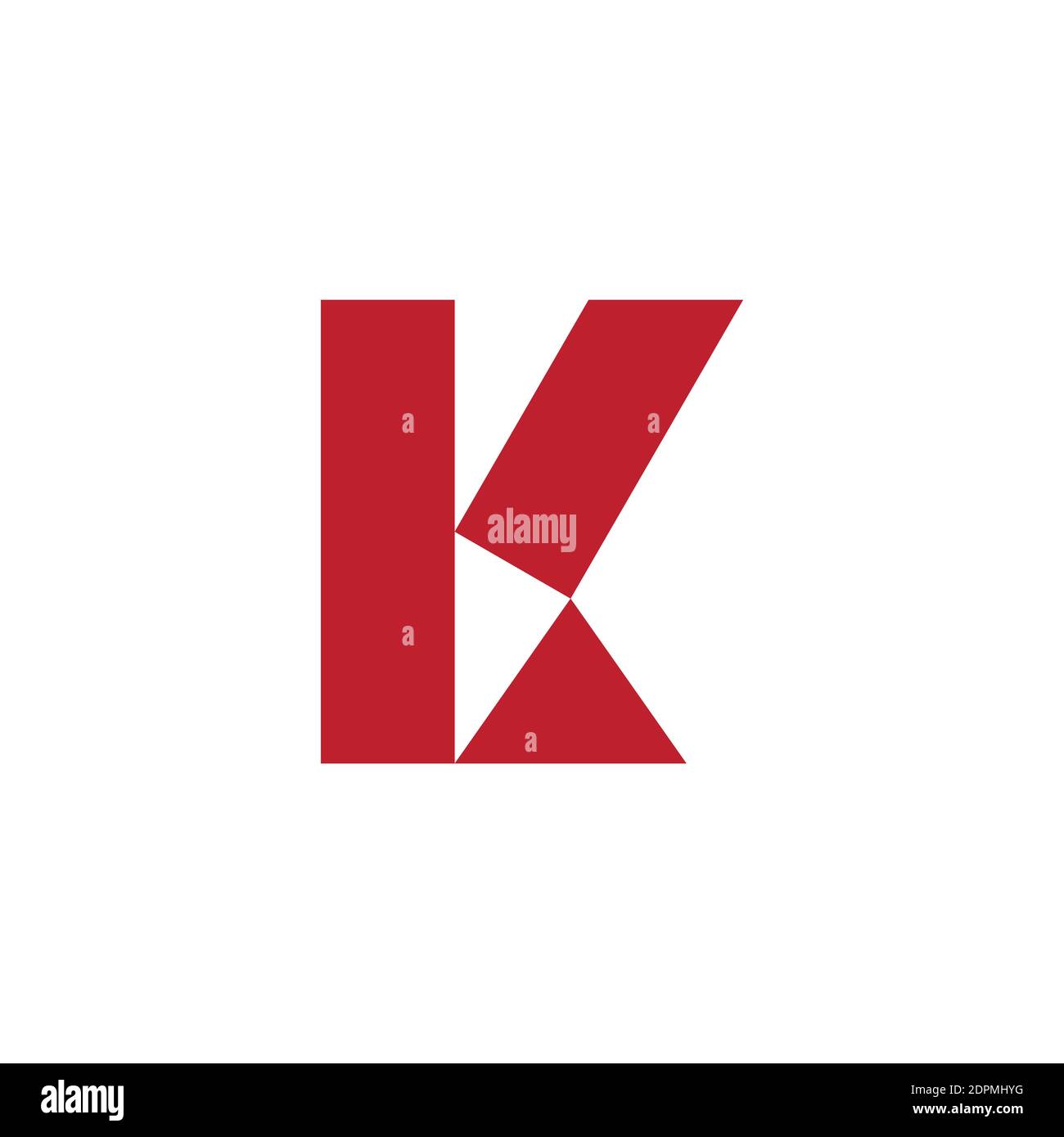 vector of letter k simple flat geometric abstract logo Stock Vector ...