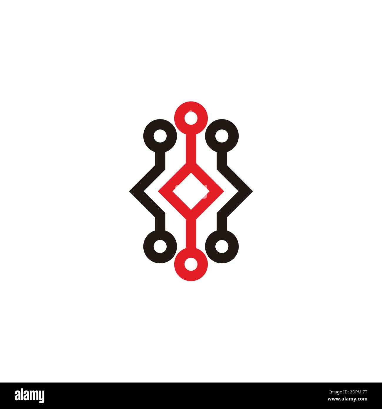 vector of linked dots arrows geometric line logo Stock Vector Image ...