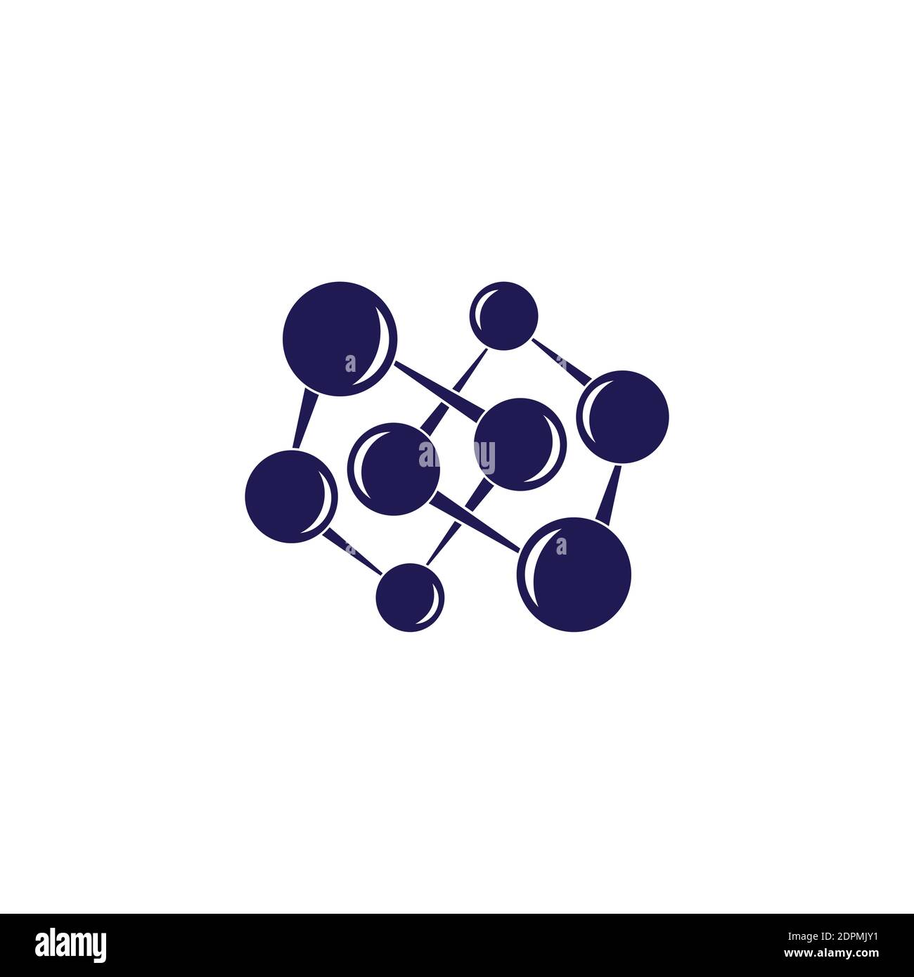 chain dots points flat geometric simple design logo vector Stock Vector