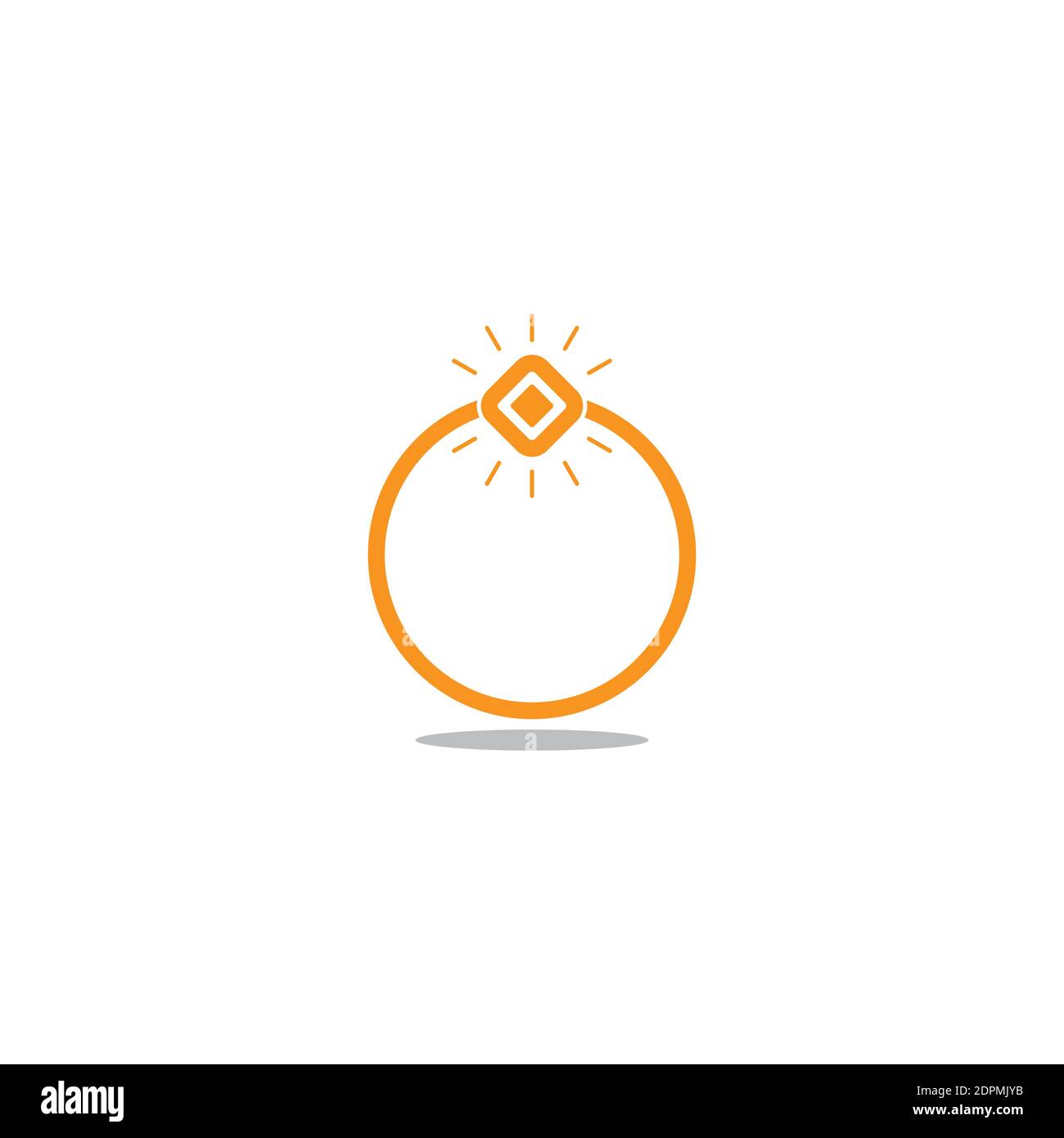 vector of shine gold ring simple abstract flat logo Stock Vector