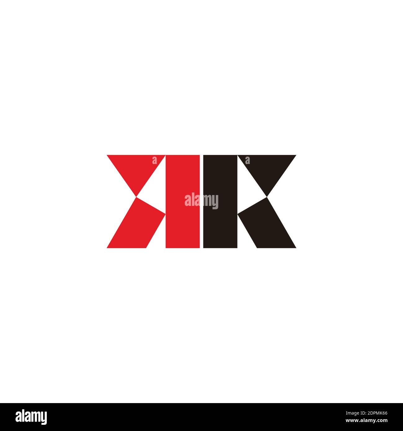 abstract letter rr simple flat geometric logo vector Stock Vector