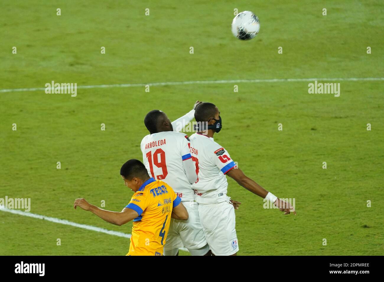Orlando, Florida, USA Tigres UANL and CD Olimpia players fight for the