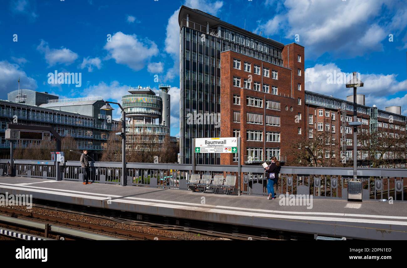 Baum Wall Elevated Train Station In Hamburg Stock Photo - Alamy