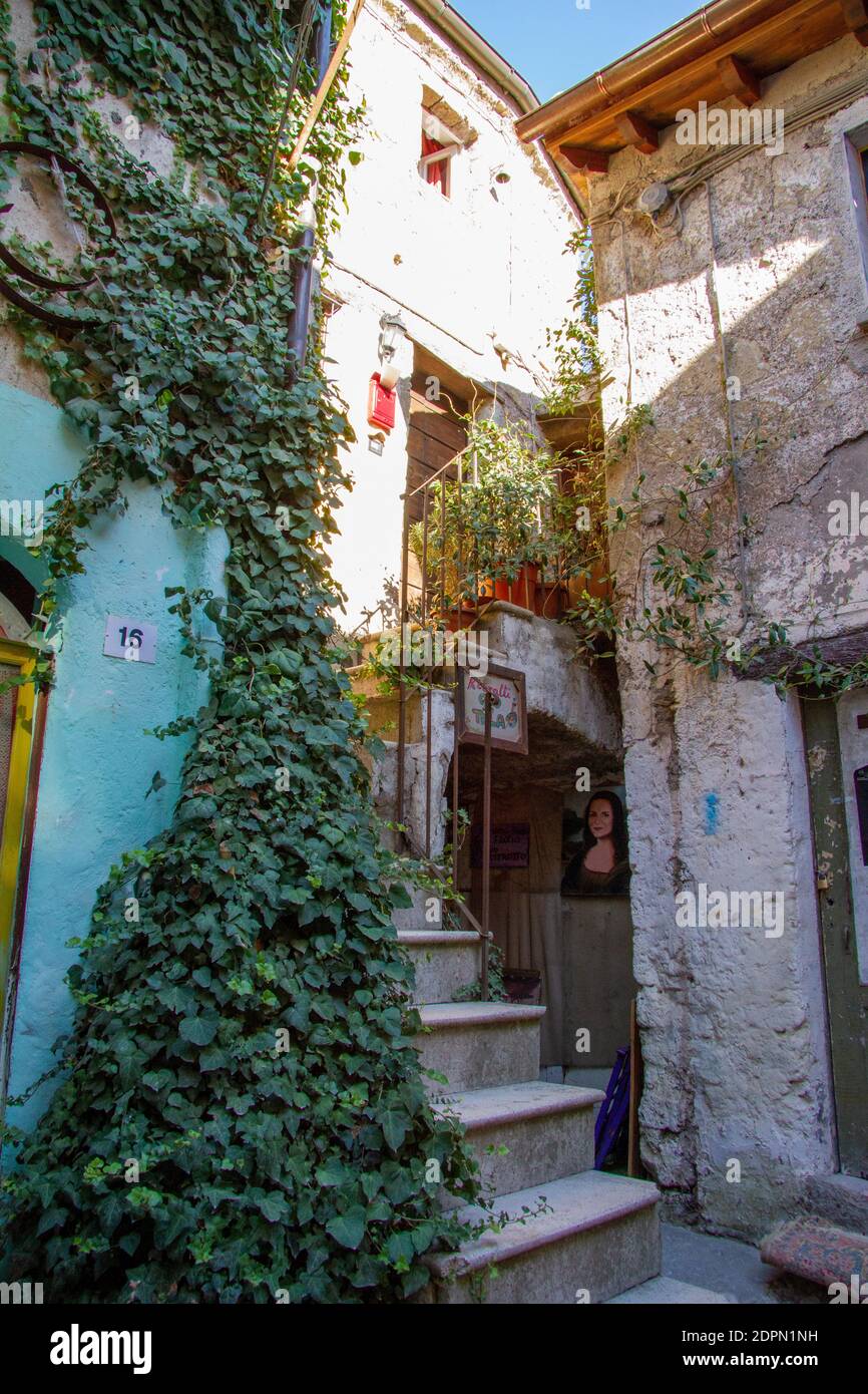 town of Calcata vechhia in italy taken on a sunny day Stock Photo