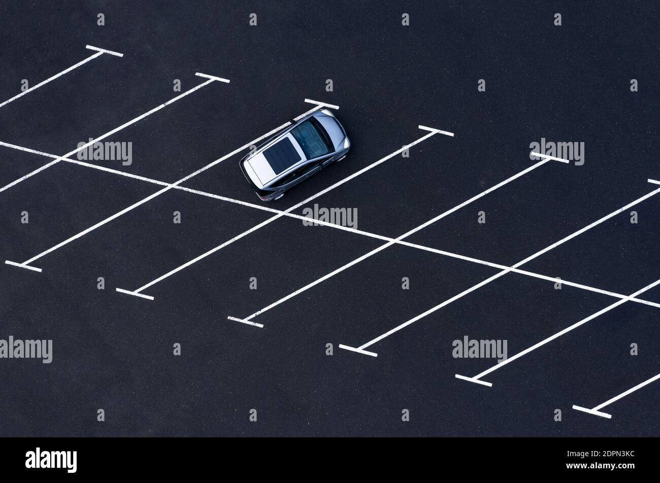 Aerial view of parking lot Stock Photo - Alamy