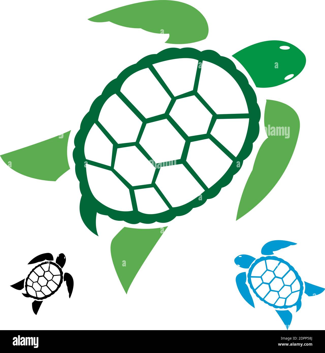 Vector of a turtle on white background. Easy editable layered vector ...
