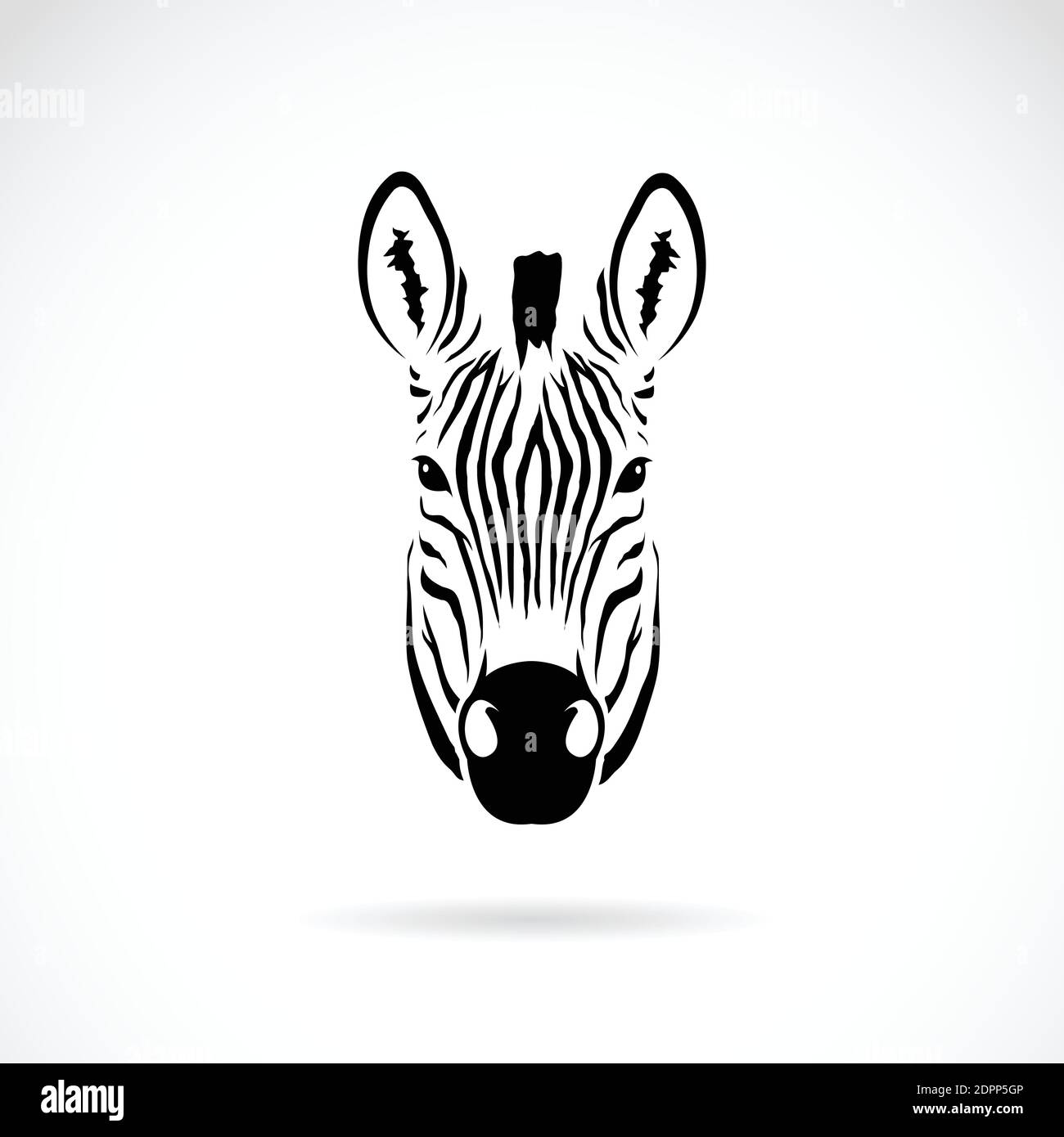 Vector of an zebra head on white background. Easy editable layered vector illustration. Wild Animals. Stock Vector