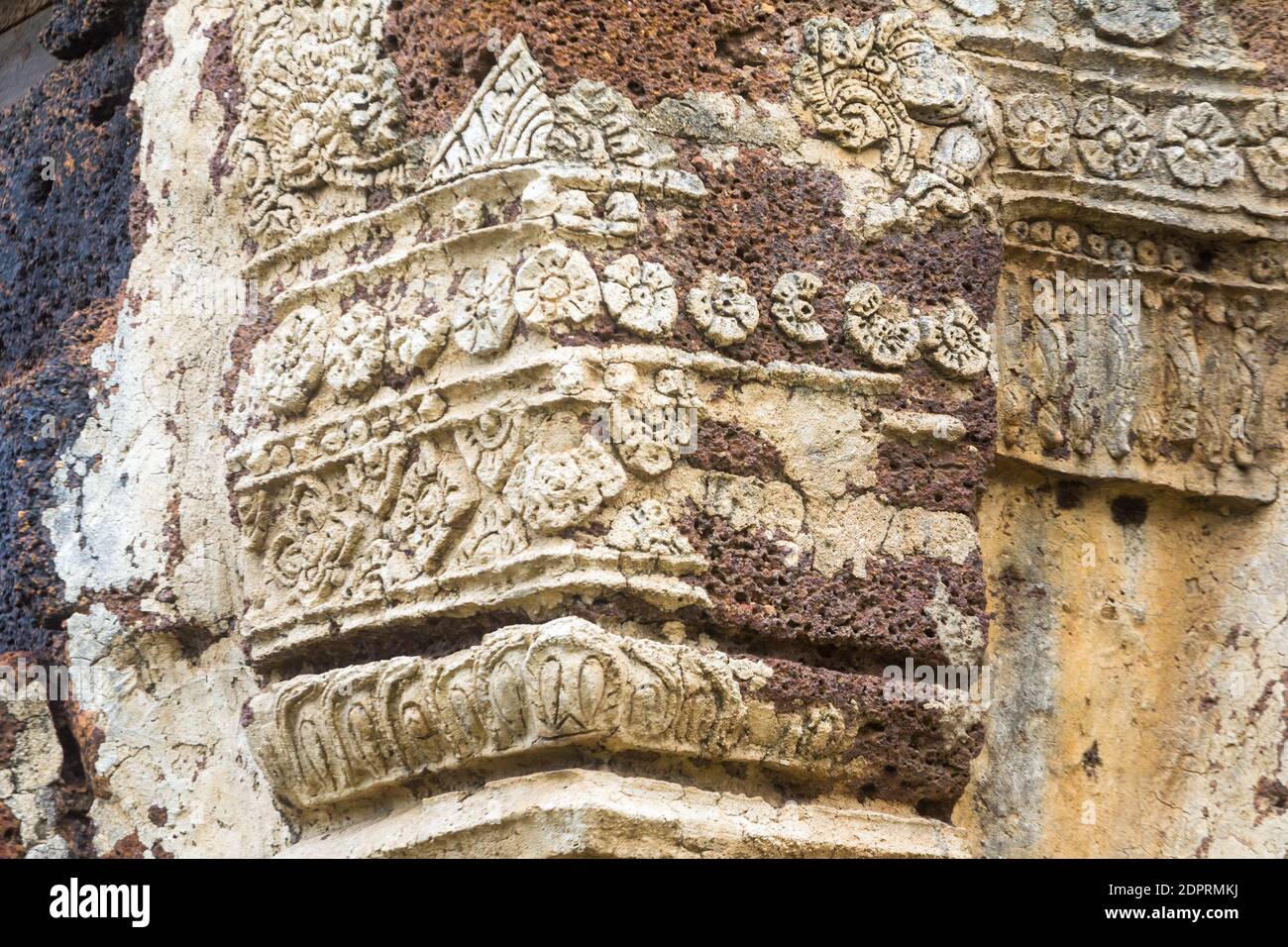 Wat Kamphaeng Laeng are a series of ancient Khmer temples in Phetchaburi, Thailand Stock Photo