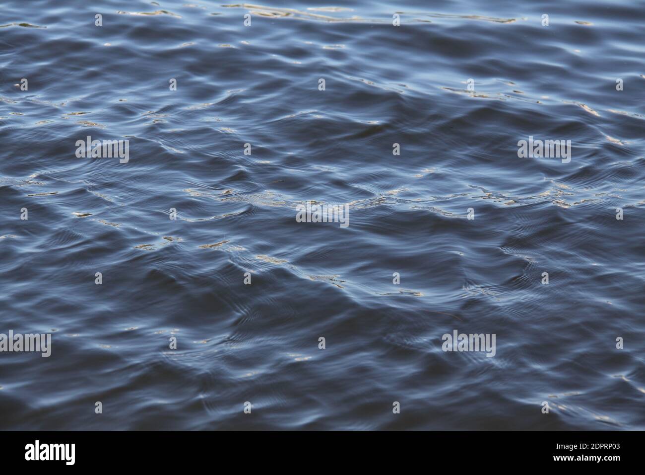 Close-Up View of Gentle Moving Swells of Ocean Sea Stock Photo