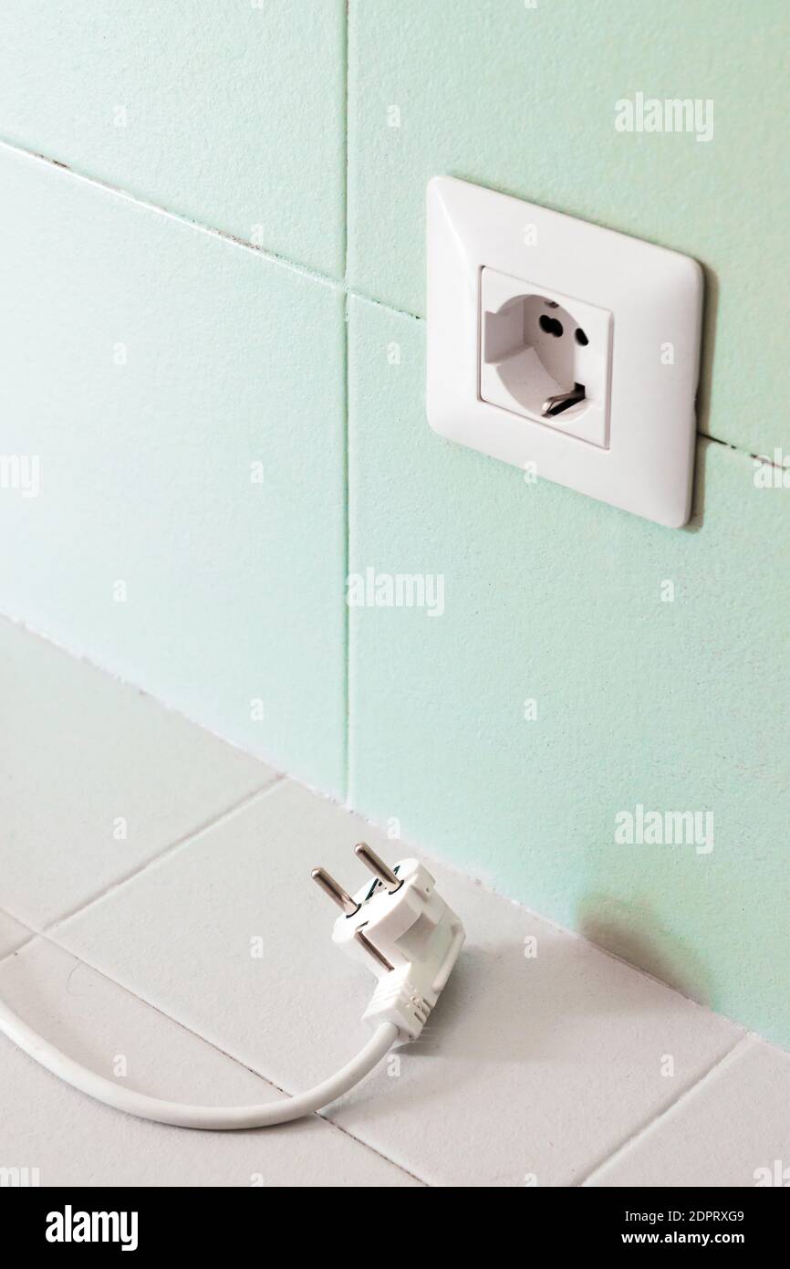 Electrical Outlet On Wall Stock Photo - Alamy
