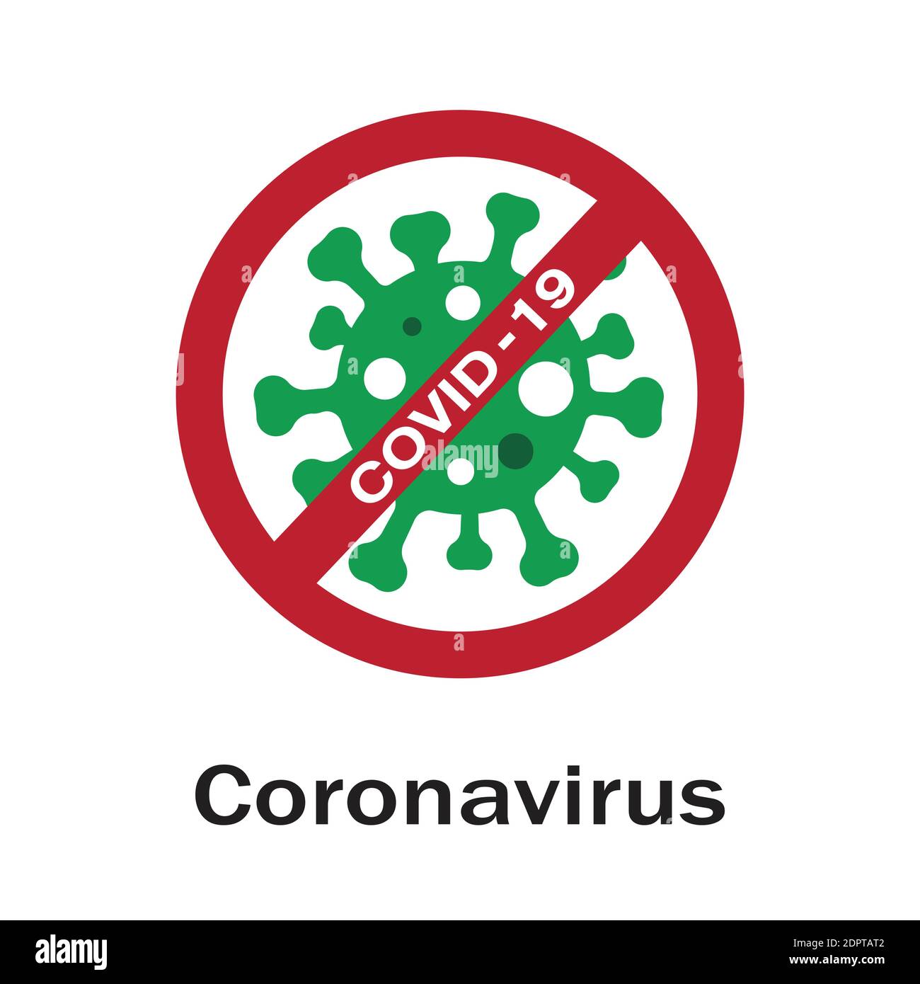 Vector of stop covid-19 sign & symbol on white background. Novel coronavirus outbreak. Easy editable layered vector illustration. Stock Vector