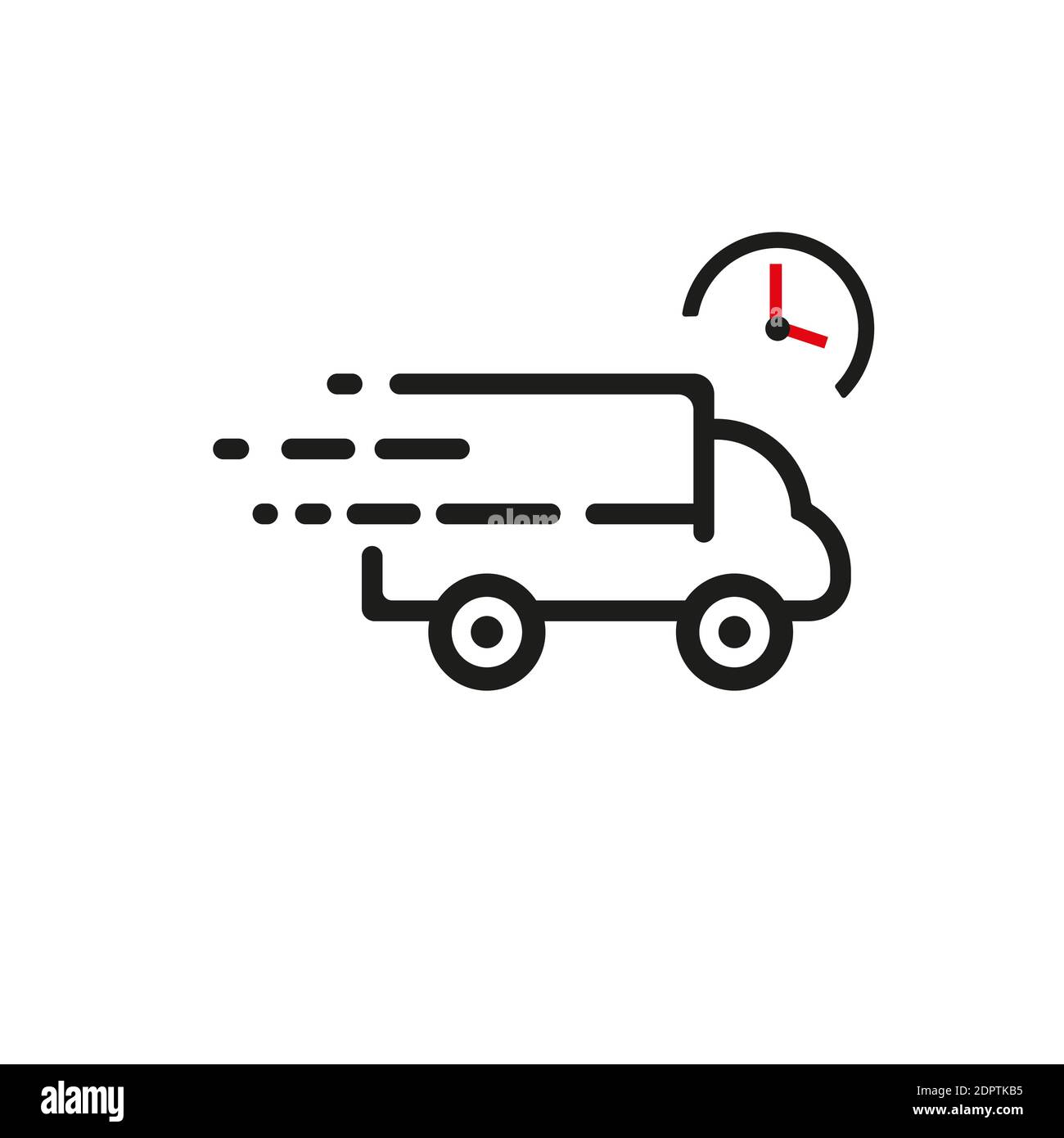 Fast shipping delivery truck flat vector icon for apps and websites ...
