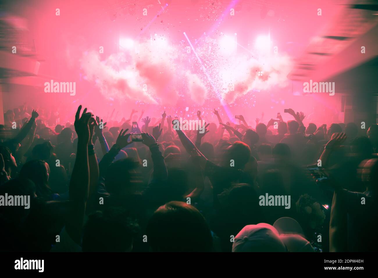 People Enjoying Music Concert At Night Stock Photo - Alamy