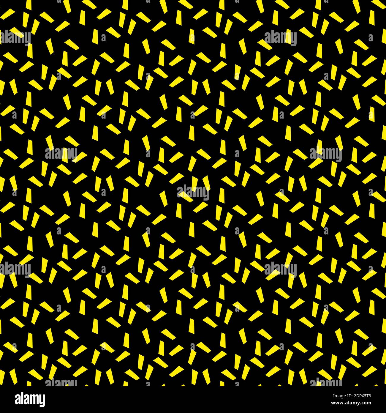 Abstract yellow pattern pn black background. Short dashes of different