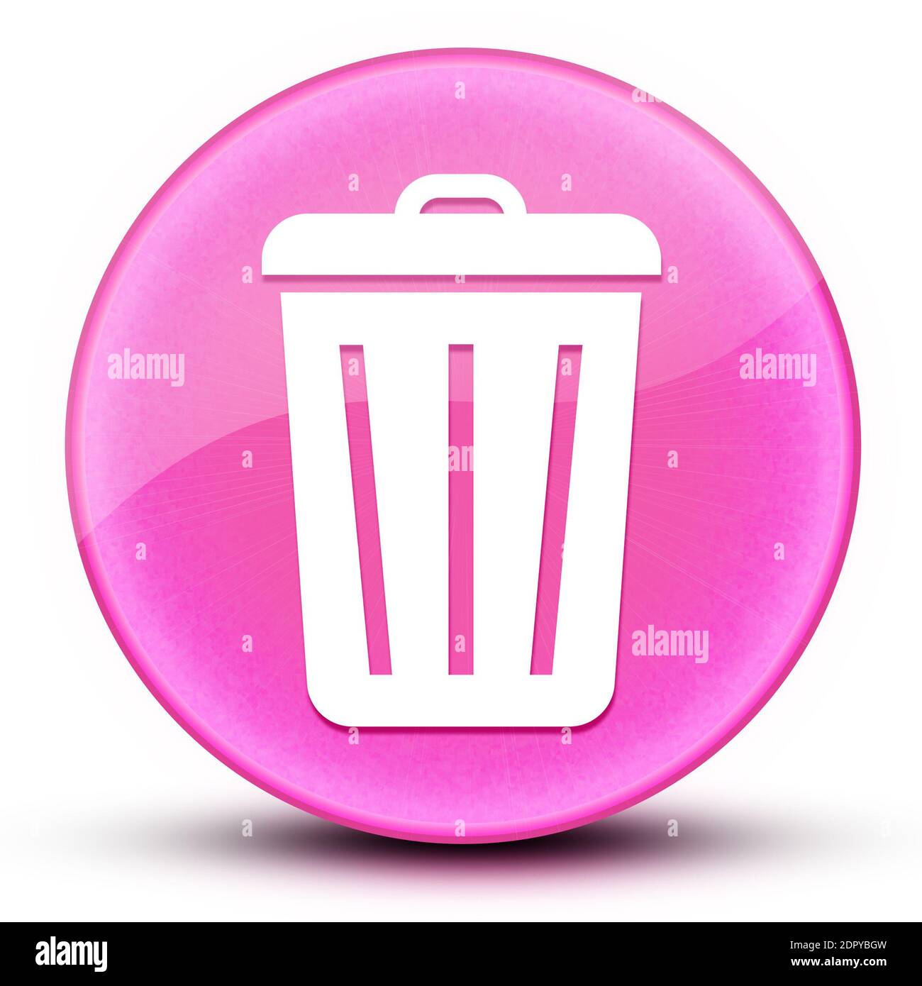 Neon Pink Pedal Bin stock illustration. Illustration of dustbin - 90556180