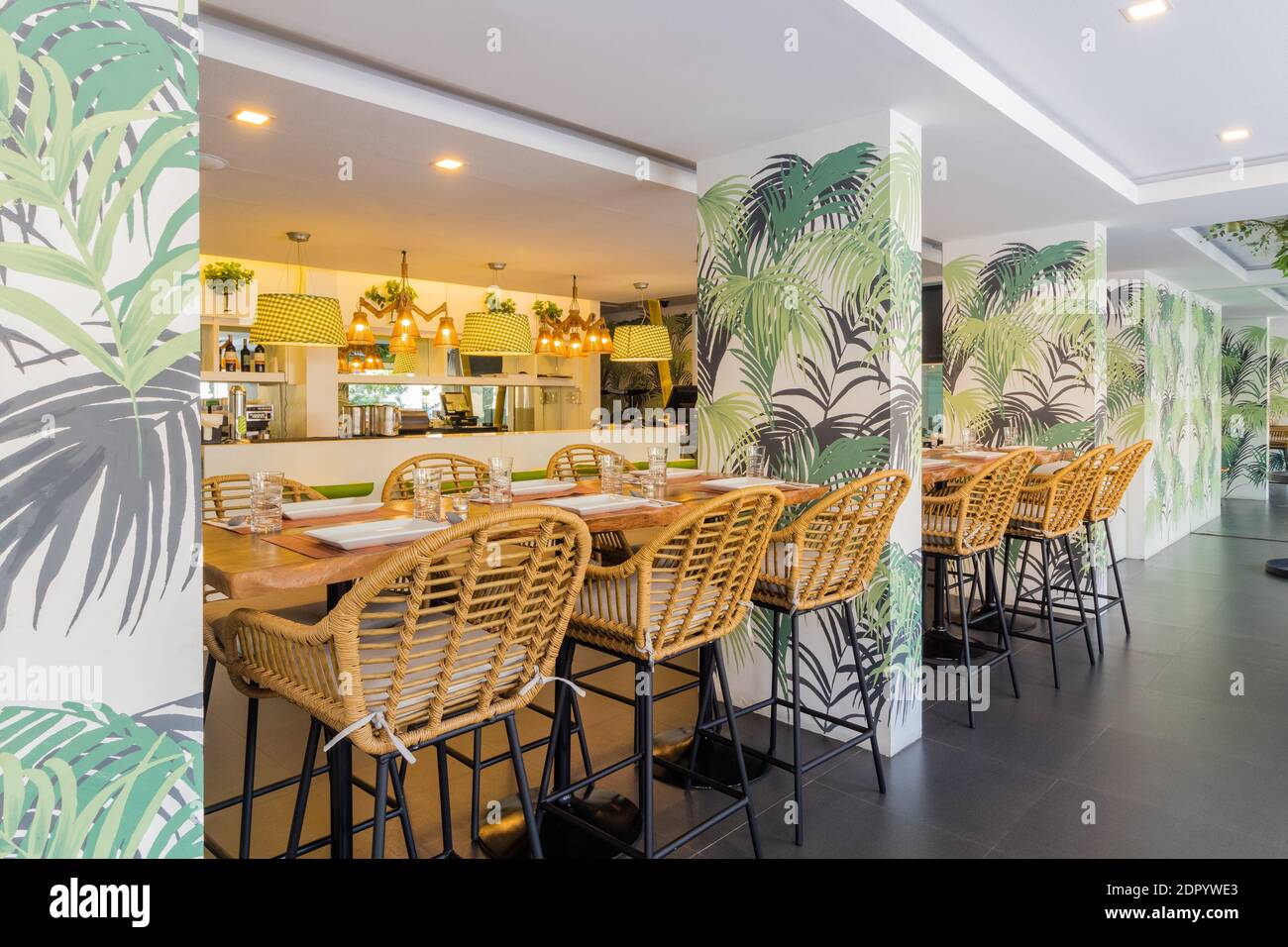 Interior of Pandan, an Asian restaurant in Metro Manila, Philippines Stock Photo Alamy