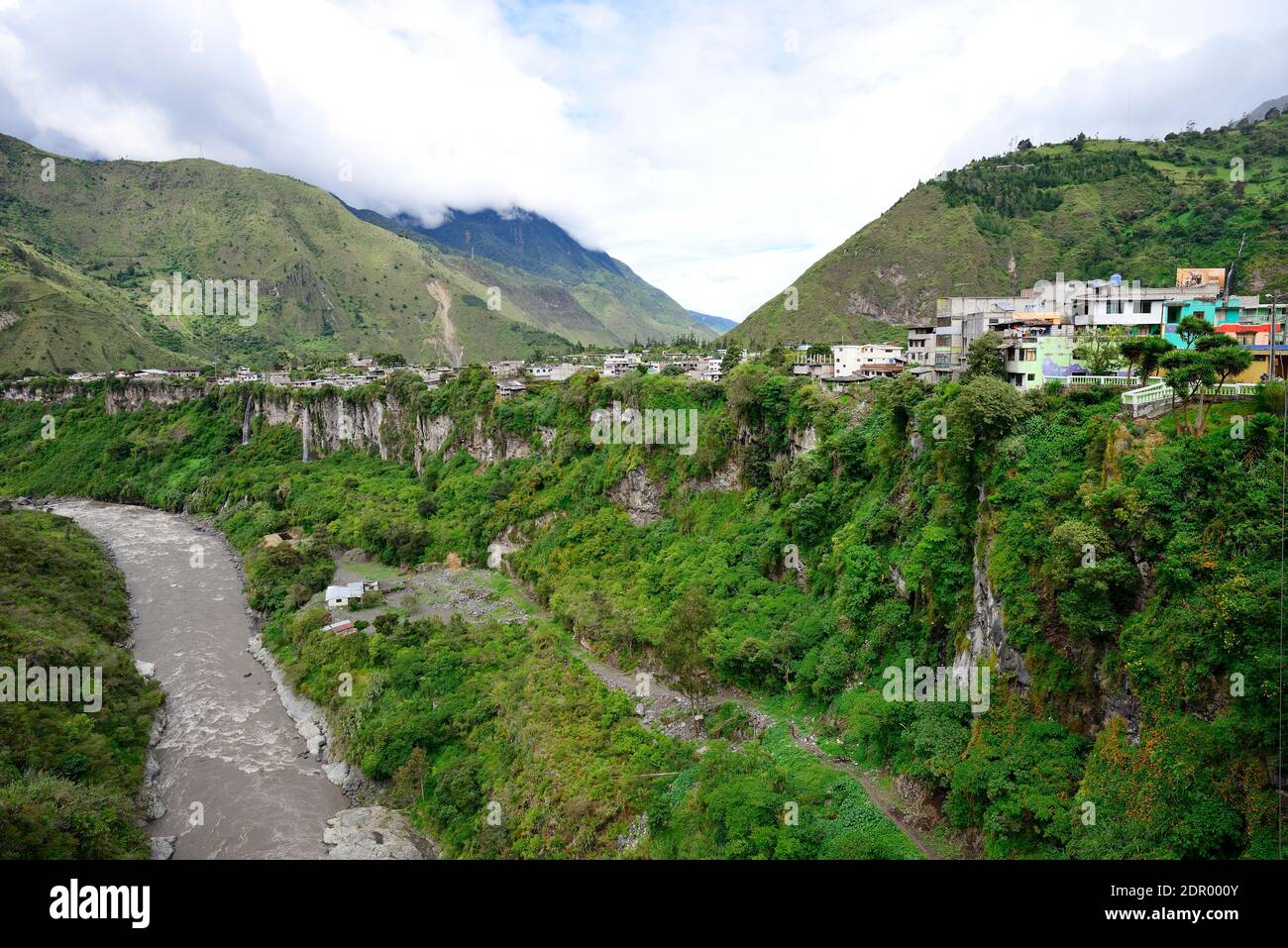 Rio Pastaza river valley, Banos de Agua Santa, Tungurahua province, Ecuador Stock Photo