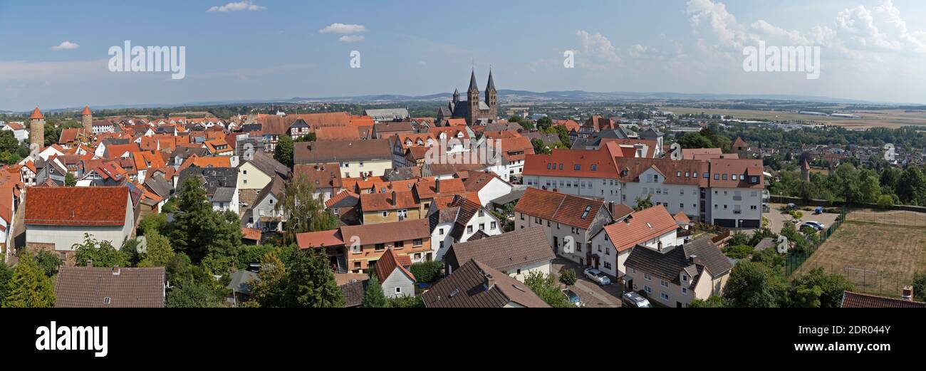 View of Fritzlar, Fritzlar, Hesse, Germany Stock Photo