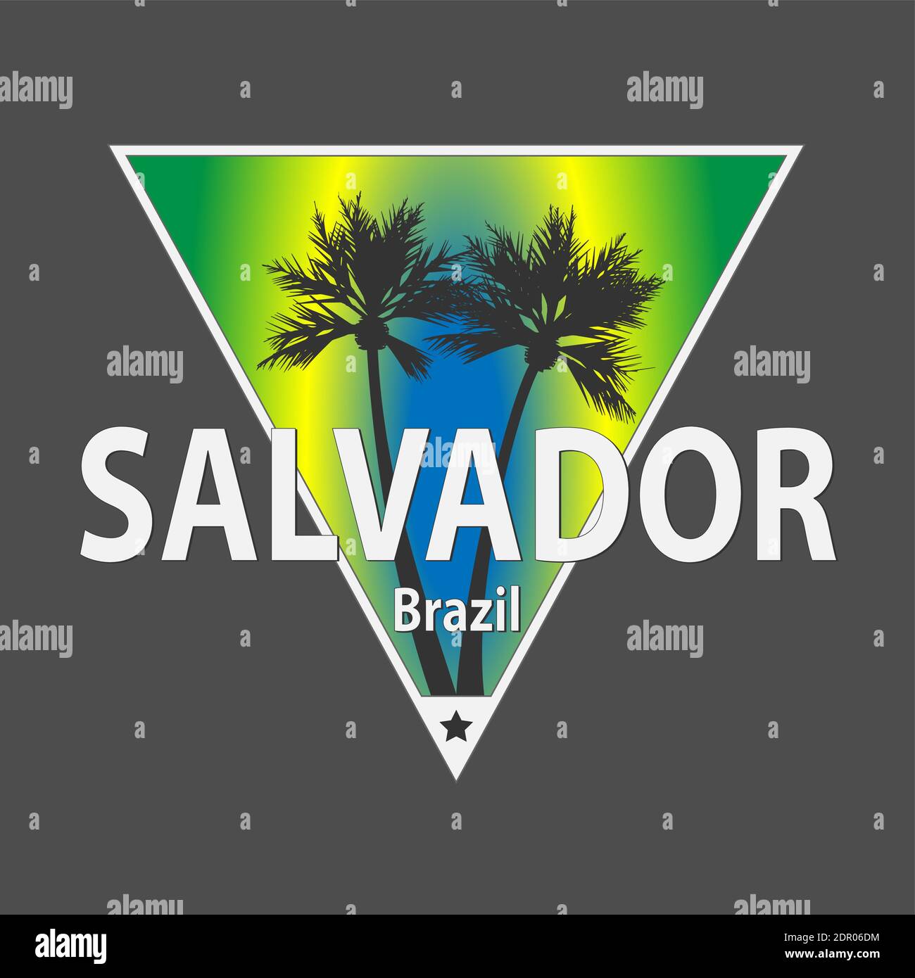 vector Salvador razil emblem Tee Design logo Sign Stock Vector