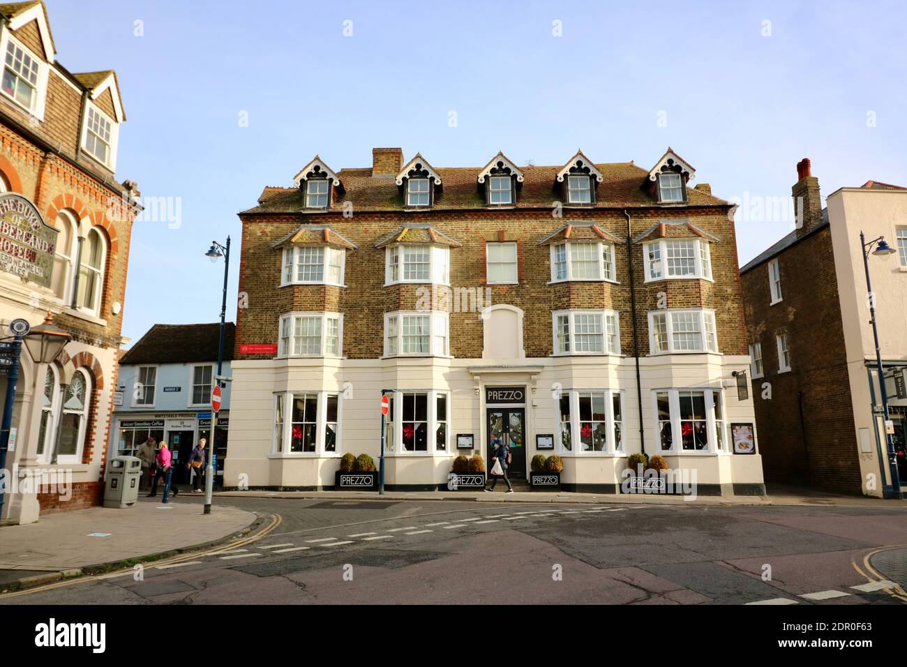 16 December 2020 - Whitstable UK: Exterior of classic restaurant building Stock Photo