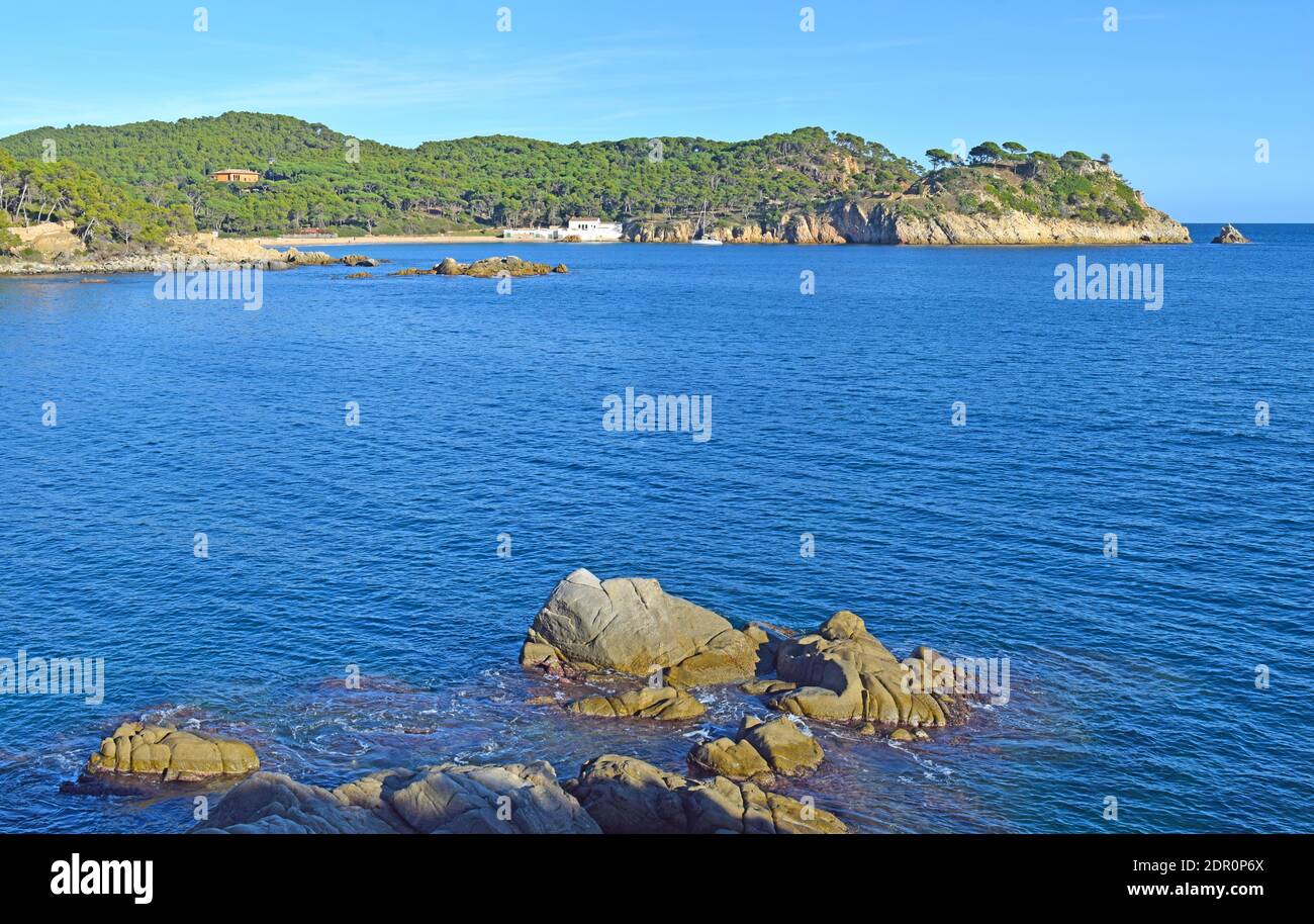 Coves de Palamos, Costa Brava Catalonia Spain Stock Photo