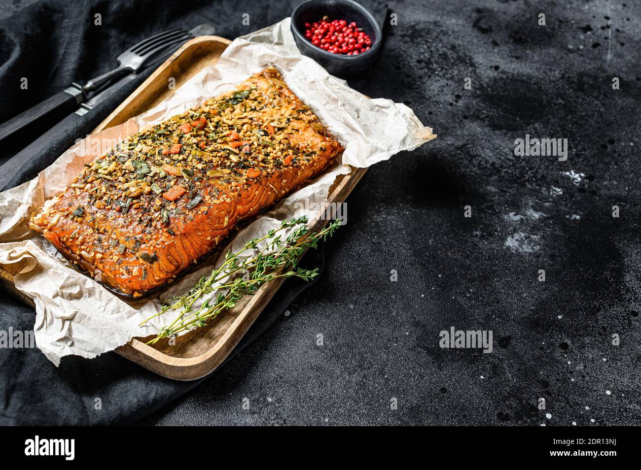 A healthy diet high protein, smoked atlantic salmon fillet. trout