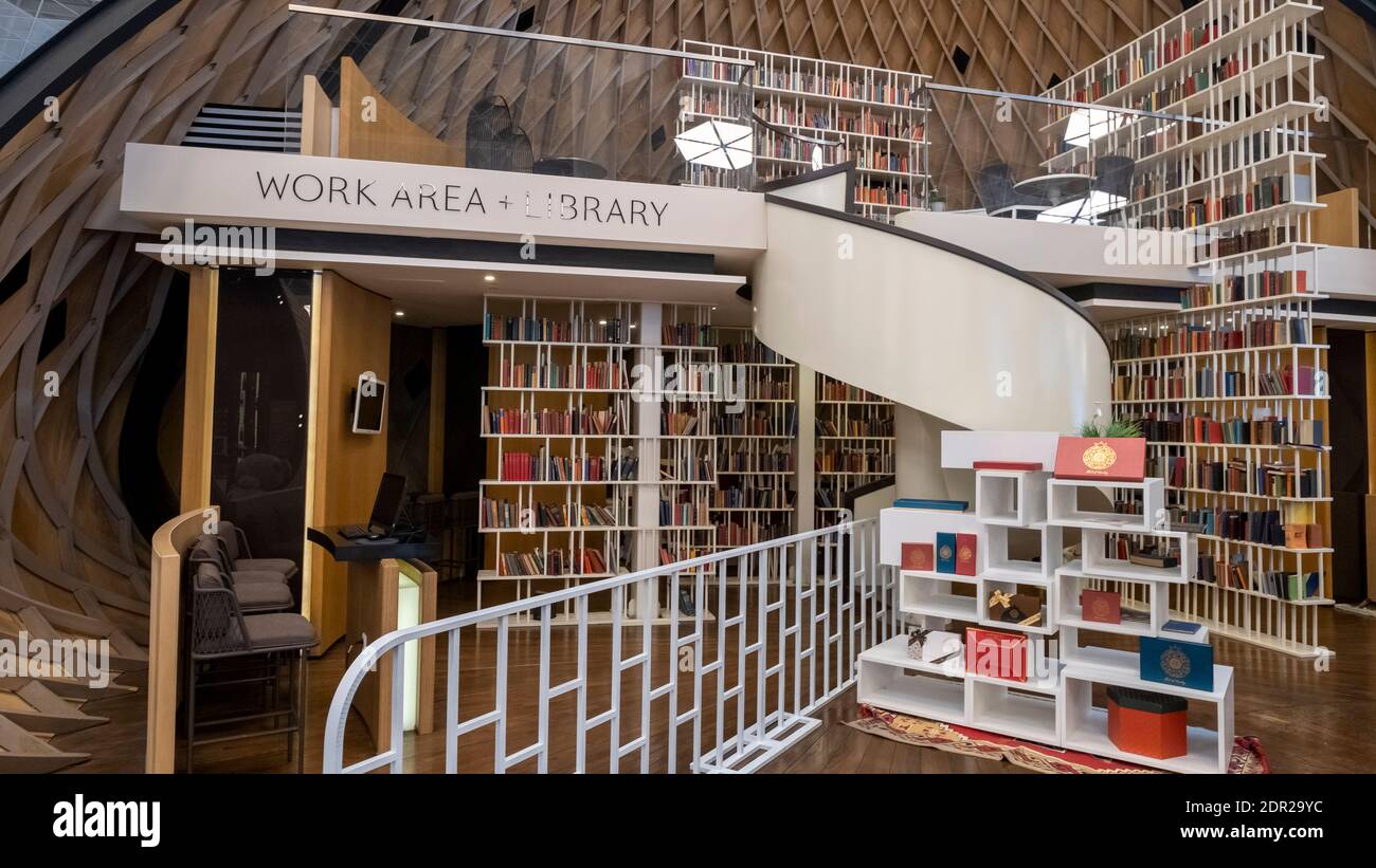 A library inside a giant wooden "cocoon" designed by Turkish ...