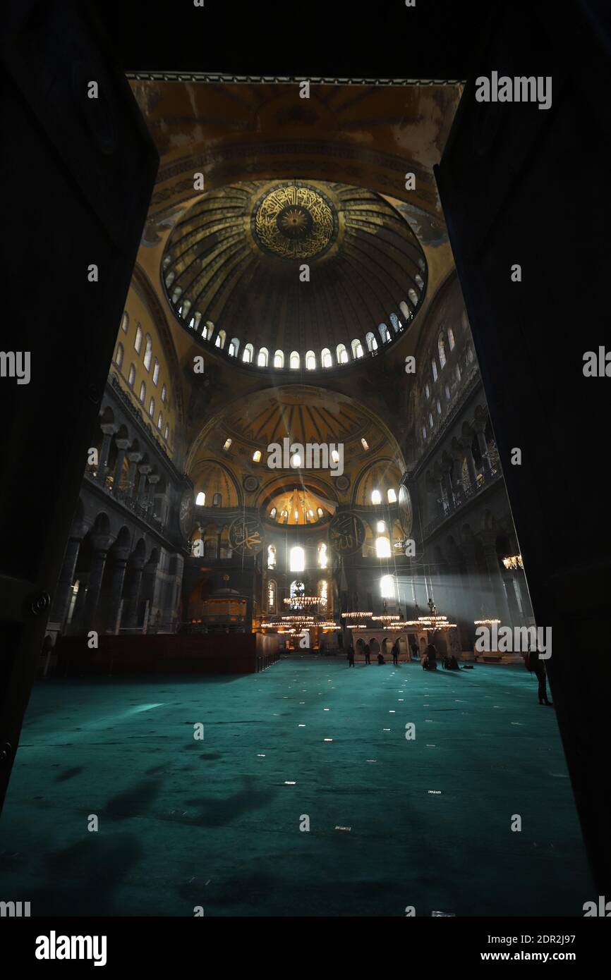 Hagia Sophia Mosque in Sultanahmet, Istanbul City, Turkey Stock Photo ...