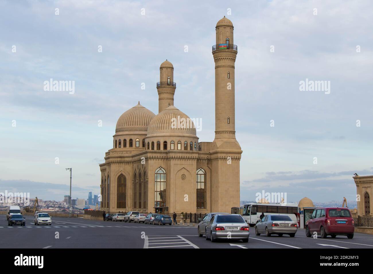 Islamic buildings in Azerbaijan. Bibi Heybat mosque. Bayil district of Baku city. Stock Photo