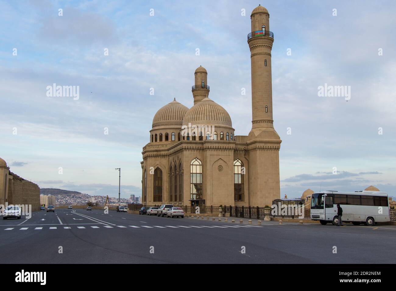 Islamic buildings in Azerbaijan. Bibi Heybat mosque. Bayil district of Baku city. Stock Photo