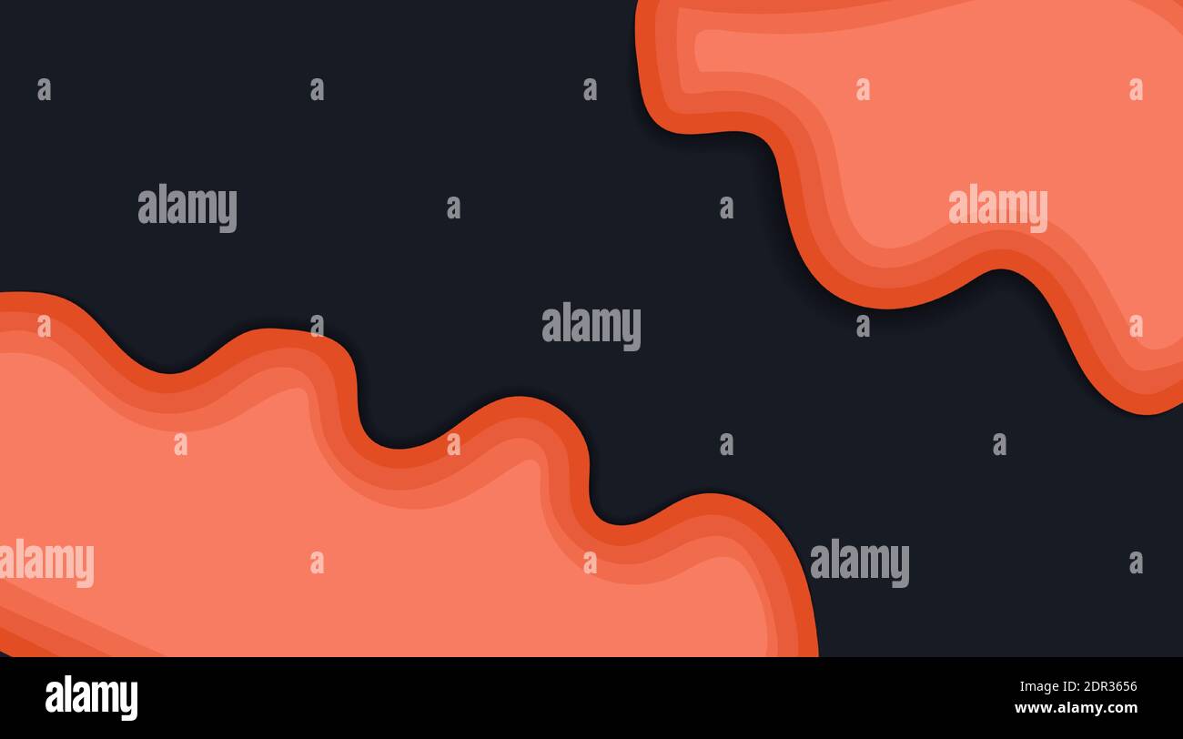 Wavy design overlapping with shadows. vector abstract background Stock Vector