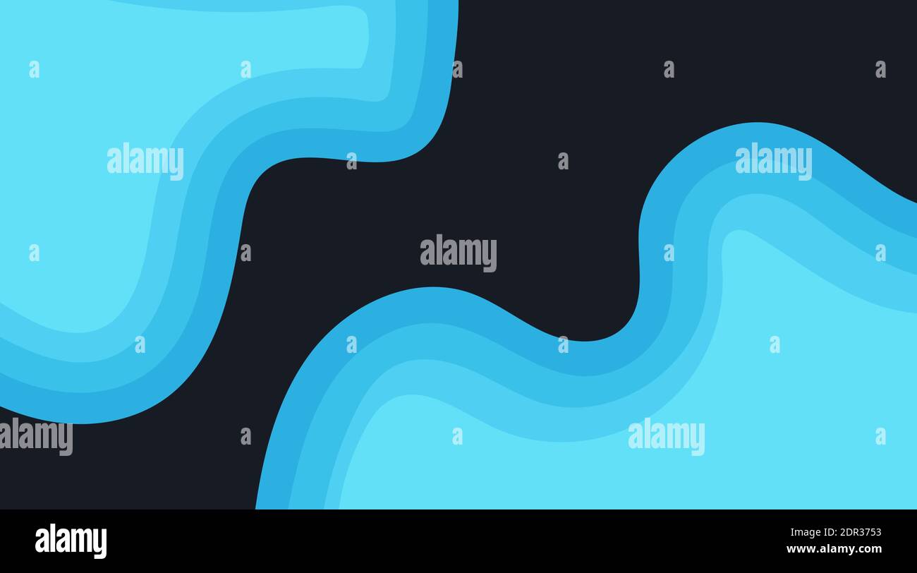 Wavy design overlapping with shadows. vector abstract background Stock Vector