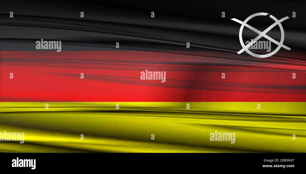 Bundestagswahlen Landtagswahlen  mit Deutschland - Flagge und Wahlkreuz abstrakt Stock Photo