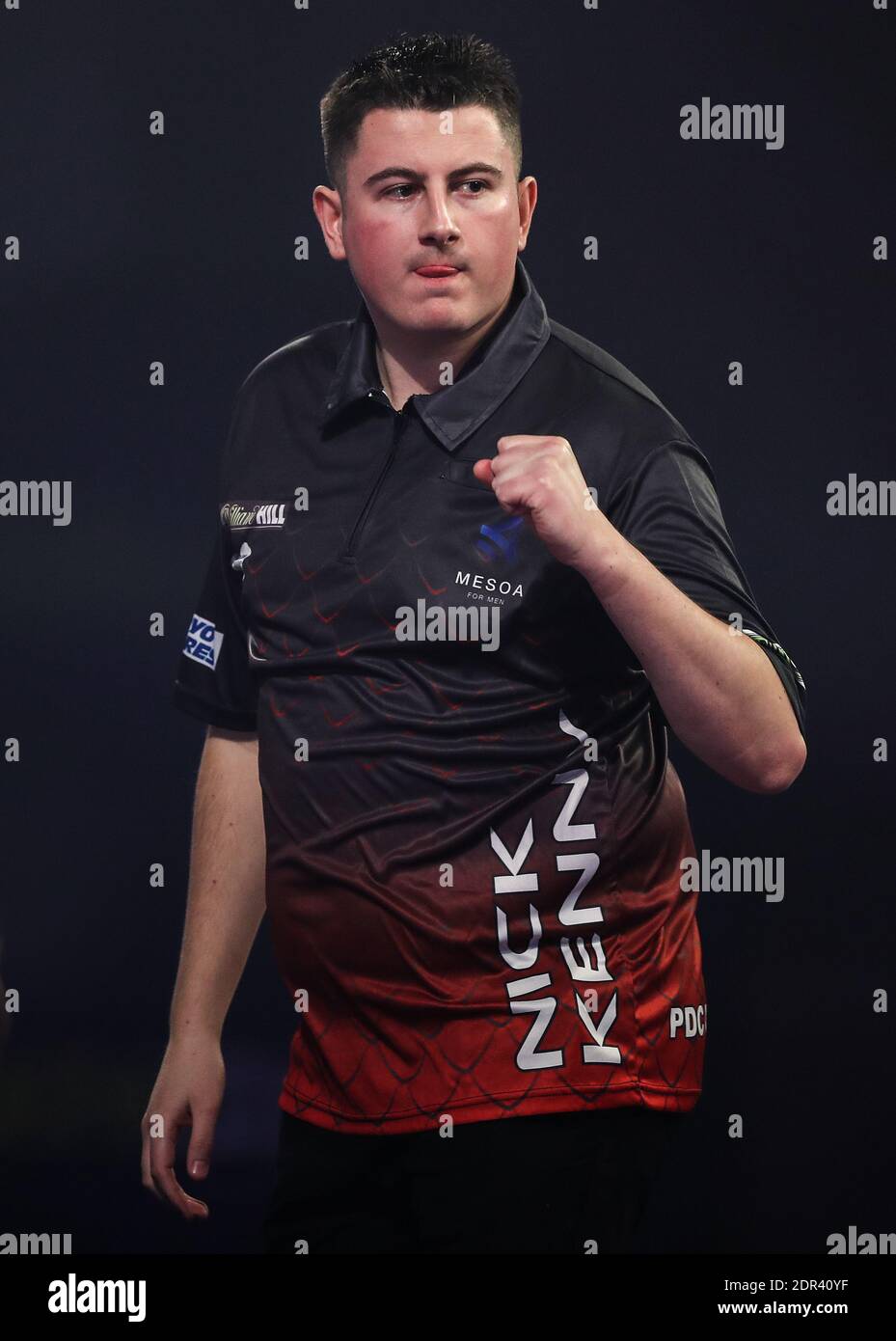Nick Kenny celebrates during day six of the William Hill World Darts