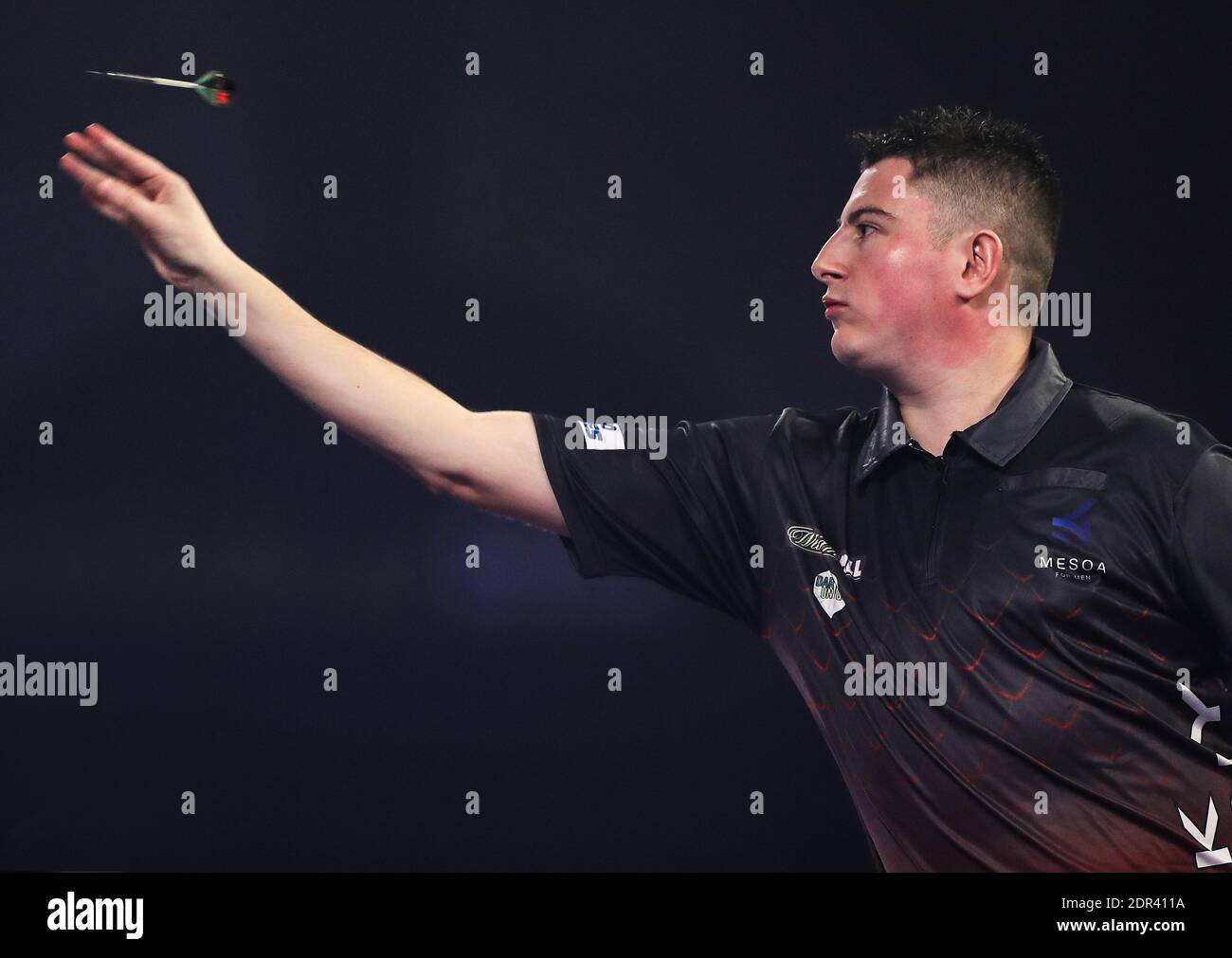 Nick Kenny in action during day six of the William Hill World Darts